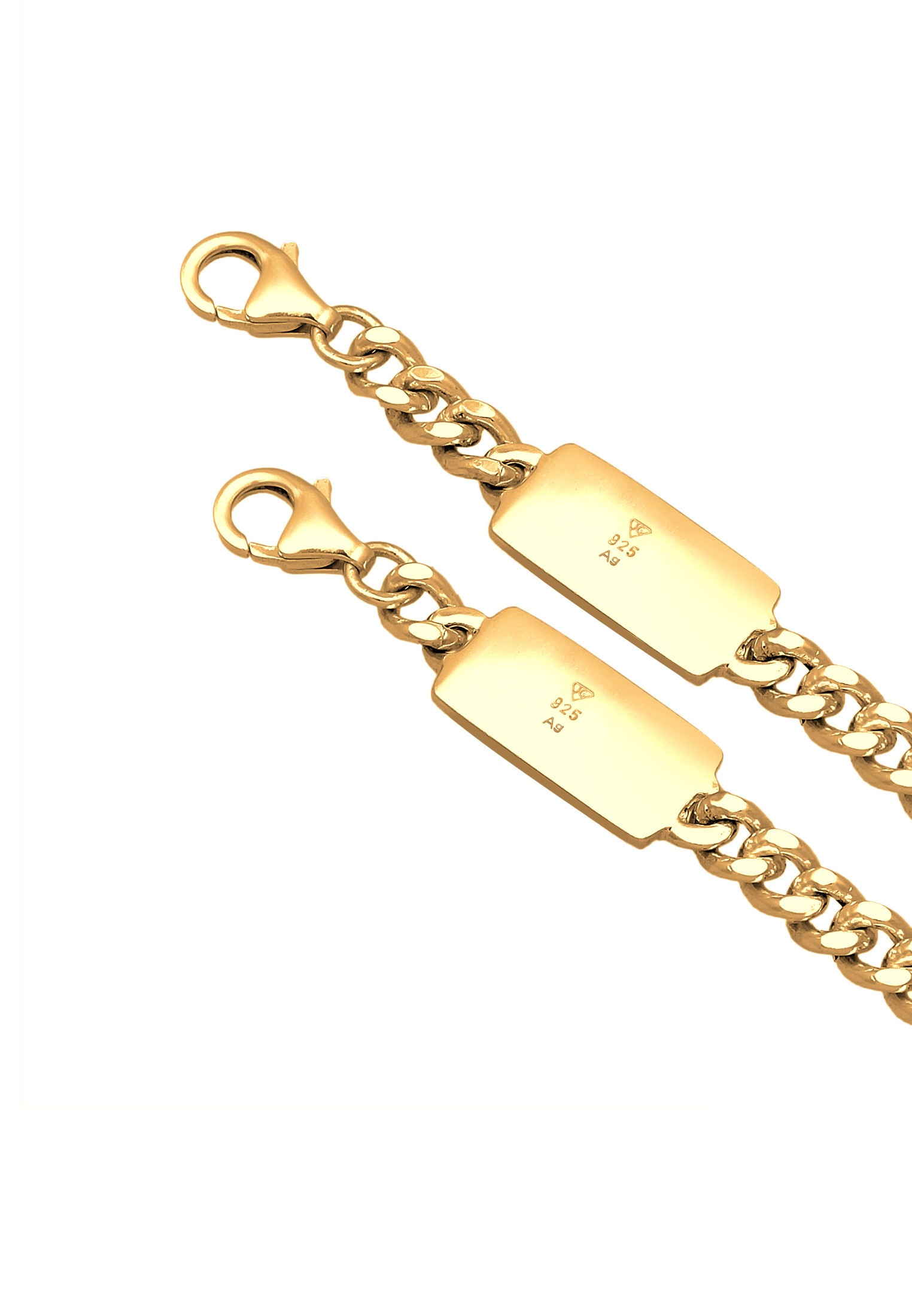 Kuzzoi Ketten und Armband Set »Schmuckset Panzerketten Armband und Kette Basic 925 Silber«