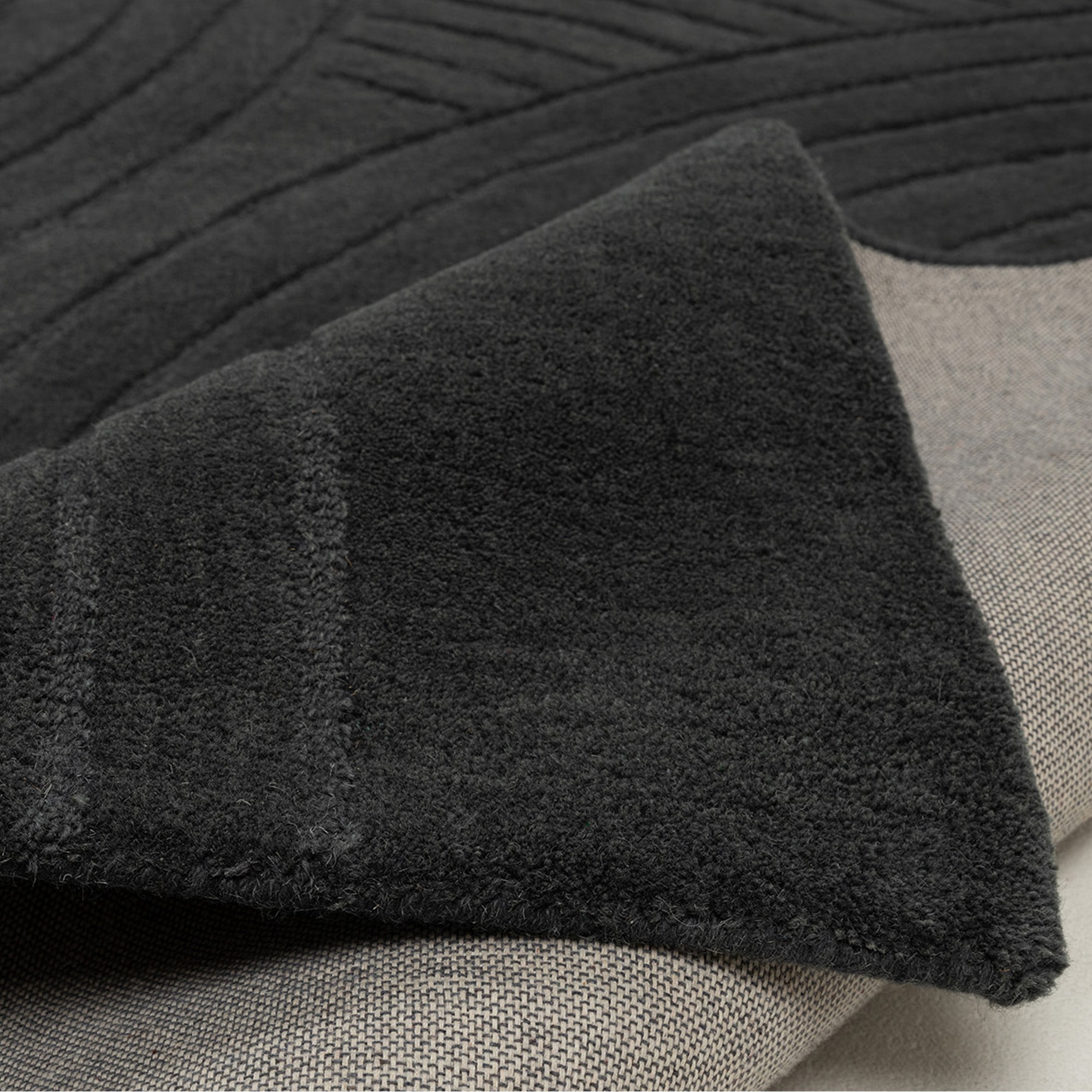 my home Wollteppich »Gabbo Design, Handgefertigt, Teppich,  reine Wolle,« rechteckig 14 mm Höhe Hoch-Tief-Effekt, reine Wolle, Scandi-Look, Naturfaser