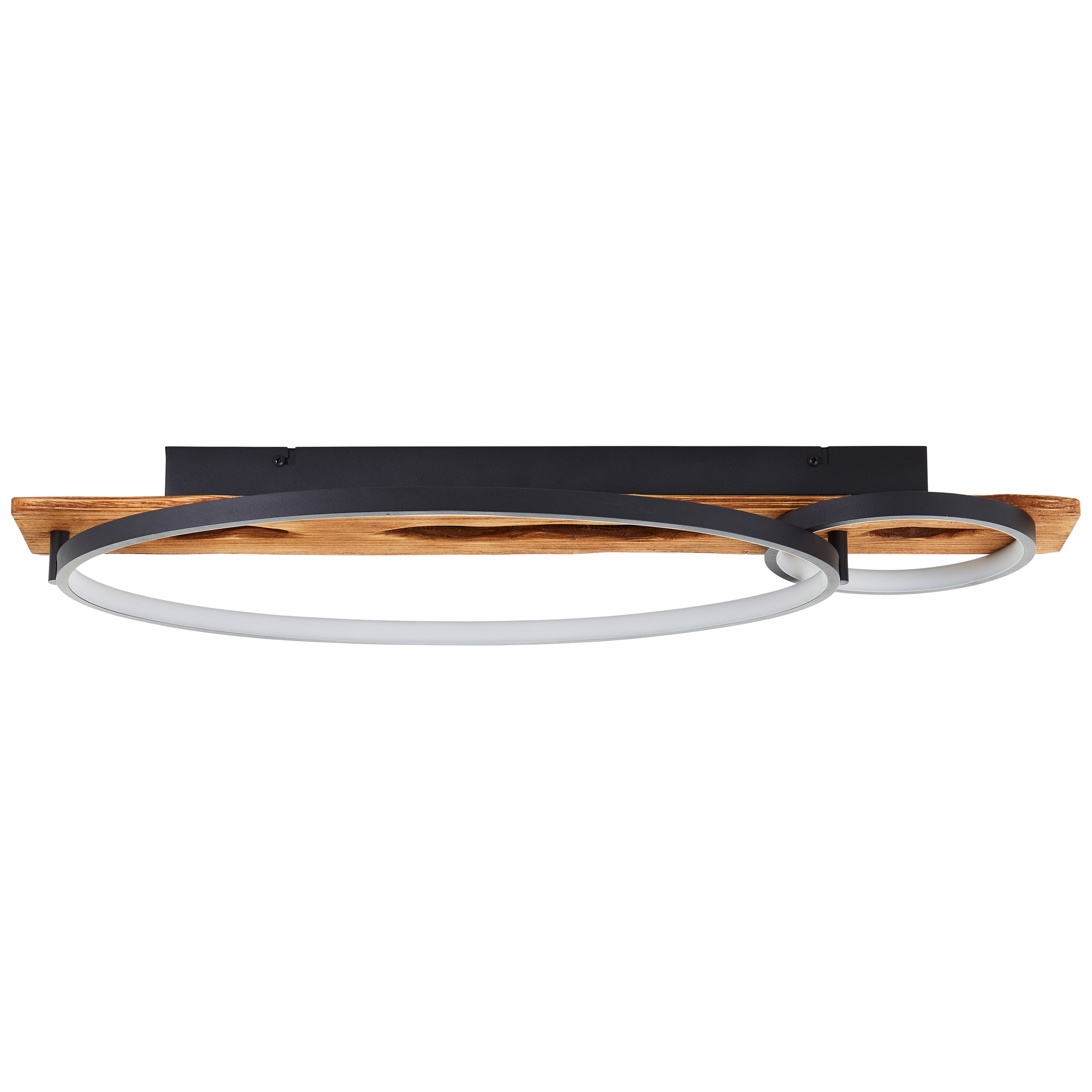 Brilliant LED Deckenleuchte »Pirus«, 70 x 30 cm, 3300 lm, 3000 K, dimmbar, schwarz/holz