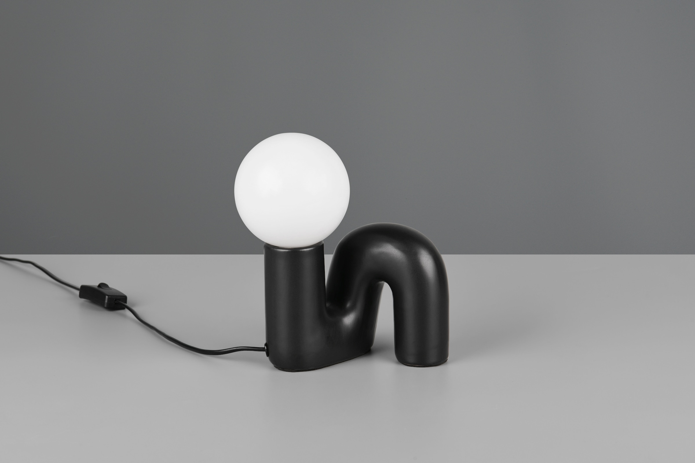 REALITY Leuchten Tischleuchte »QUINN, Keramik Tischlampe m. Glasschirm, ohne  Leuchtmittel 1xG9 max5W« G9 1 Stk. warmweiß - kaltweiß Design Nachttischlampe, Schreibtischlampe Höhe 22cm, Glas Lampenschirm