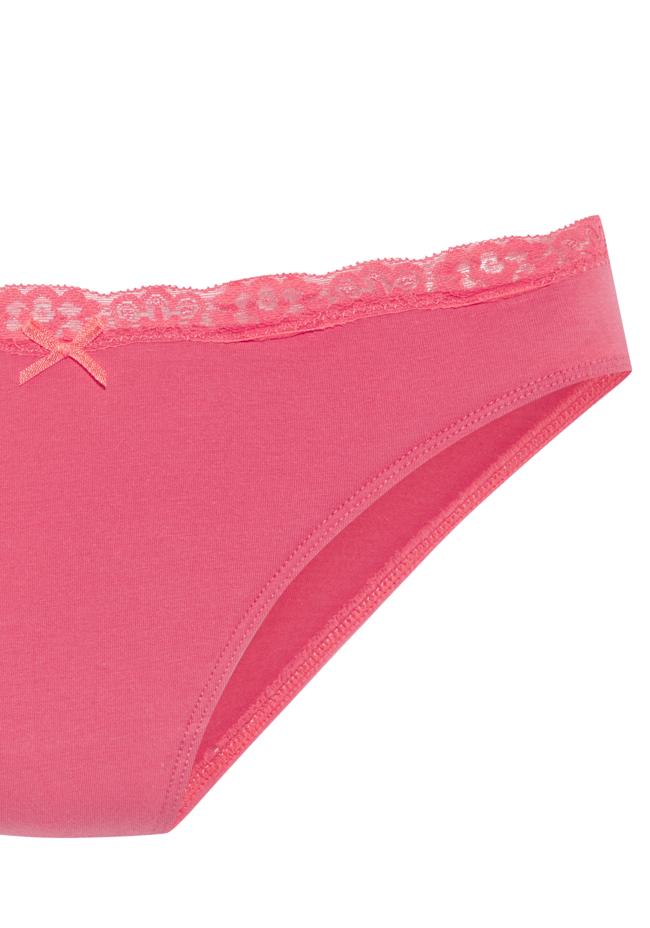 LASCANA Bikinislip Packung, 4 Stk. aus elastischer Baumwolle, in schöner Box