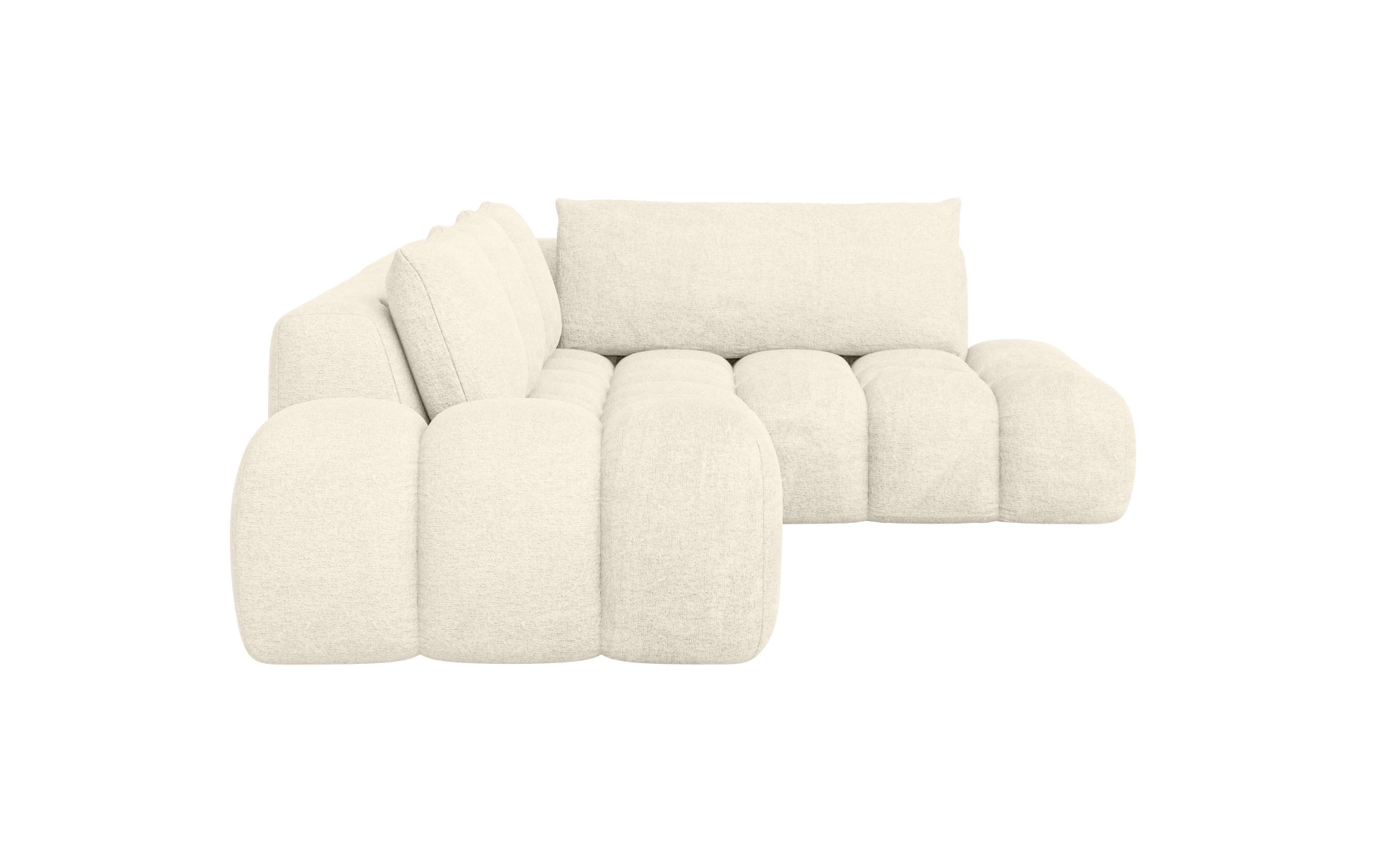 INOSIGN Ecksofa »AZITA klein, L-Form, elegant und bequem Designsofa«, lose Rückenkissen, traumhafte Steppung, Maße B/T/H: 296/176,5/89 cm