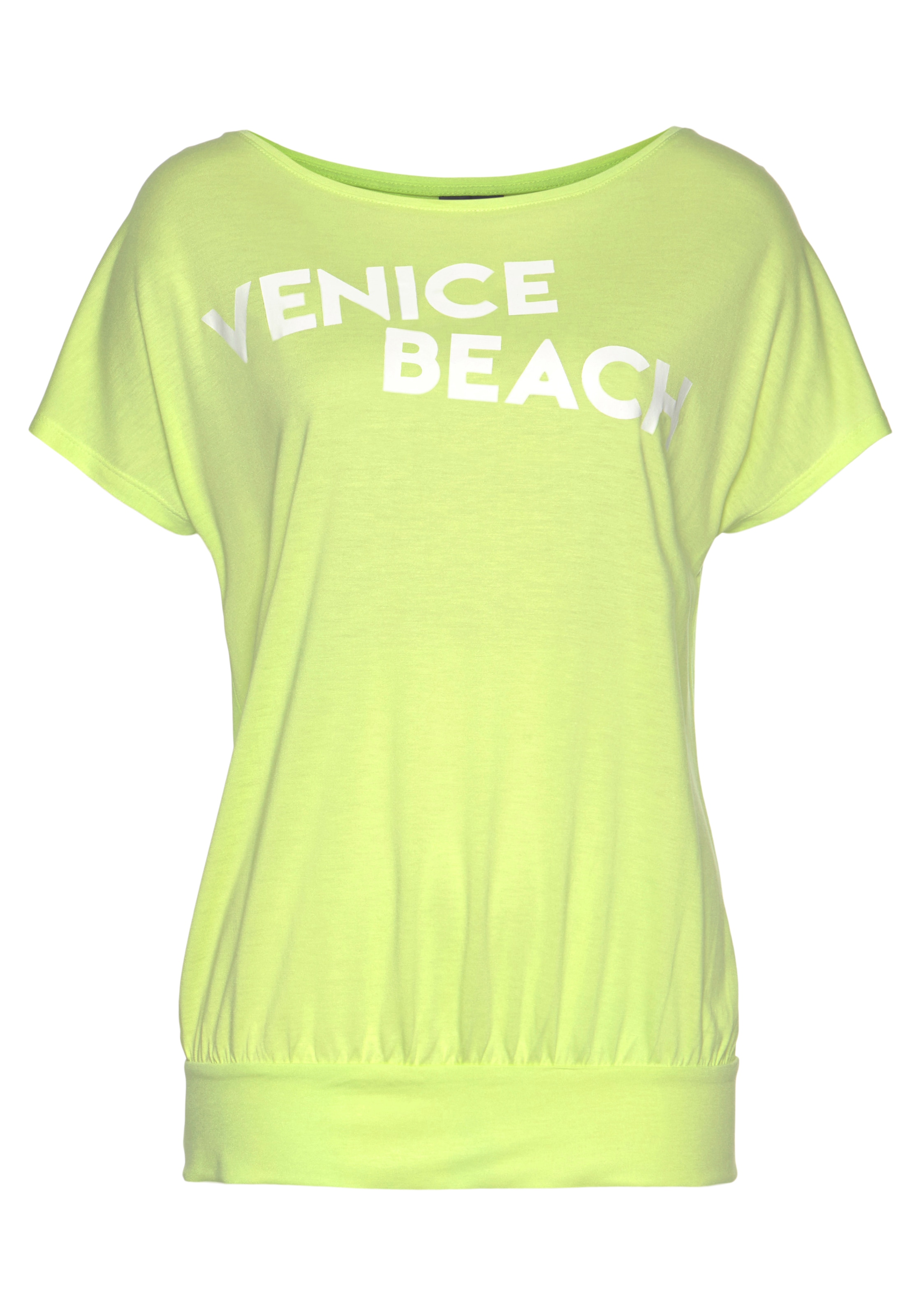 Venice Beach Kurzarmshirt, mit Logodruck vorne, T-Shirt, Strandshirt, sportlich-sommerlich