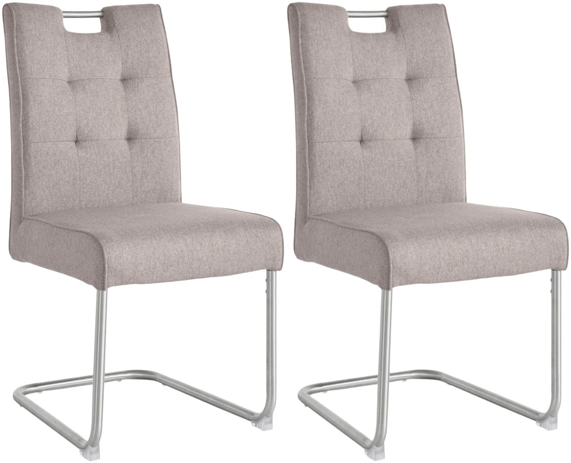 s.Oliver Freischwinger »Ciella« (Set) 2 Stk.mit hochwertiger 3D-Steppung und Taschenfederkern, Edelstahlgestell