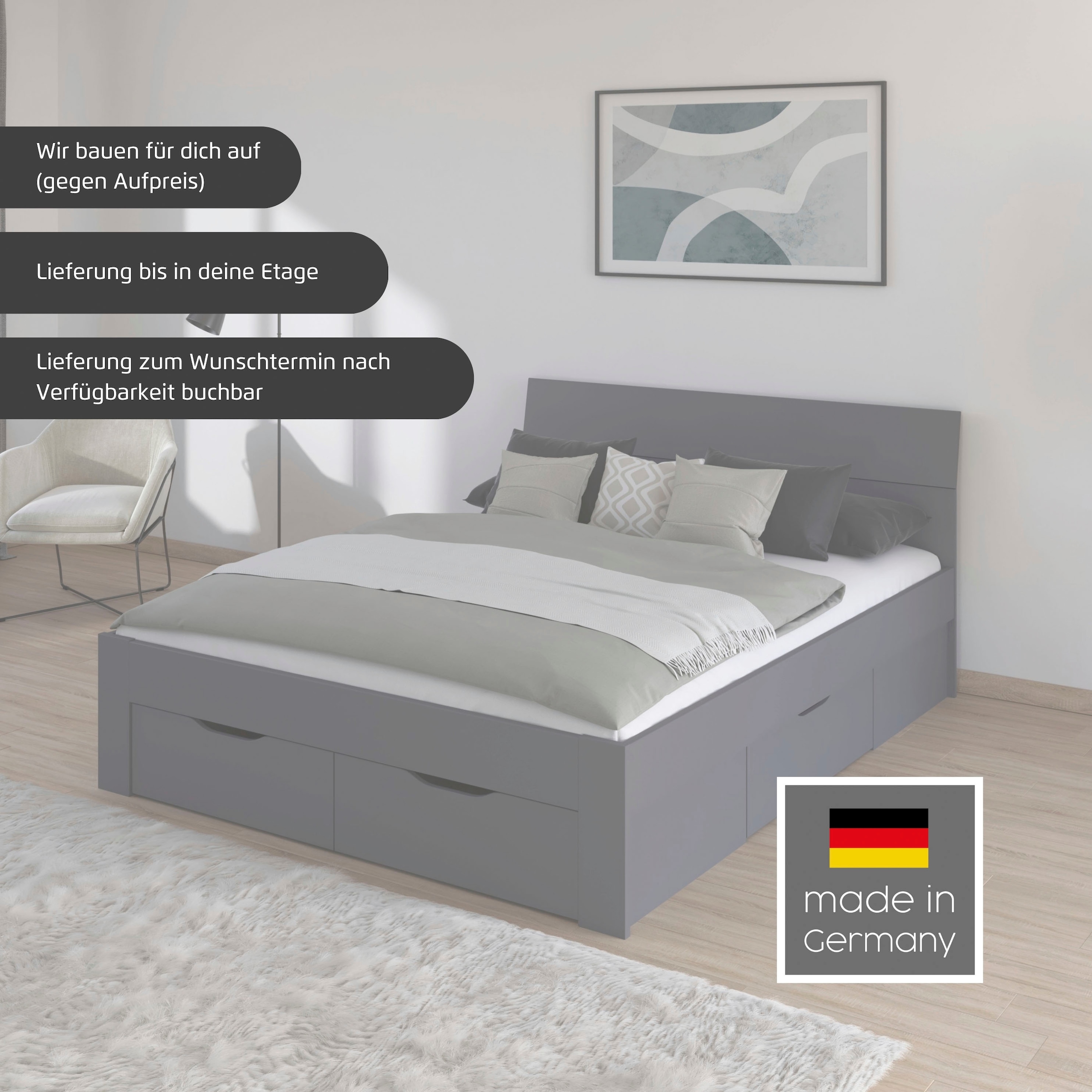 rauch Bett »Einzelbett Doppelbett Stauraum FLEXX Breiten 90/140/180 cm« Einzelbett Doppelbett Stauraum FLEXX Breiten 90/140/180 cm