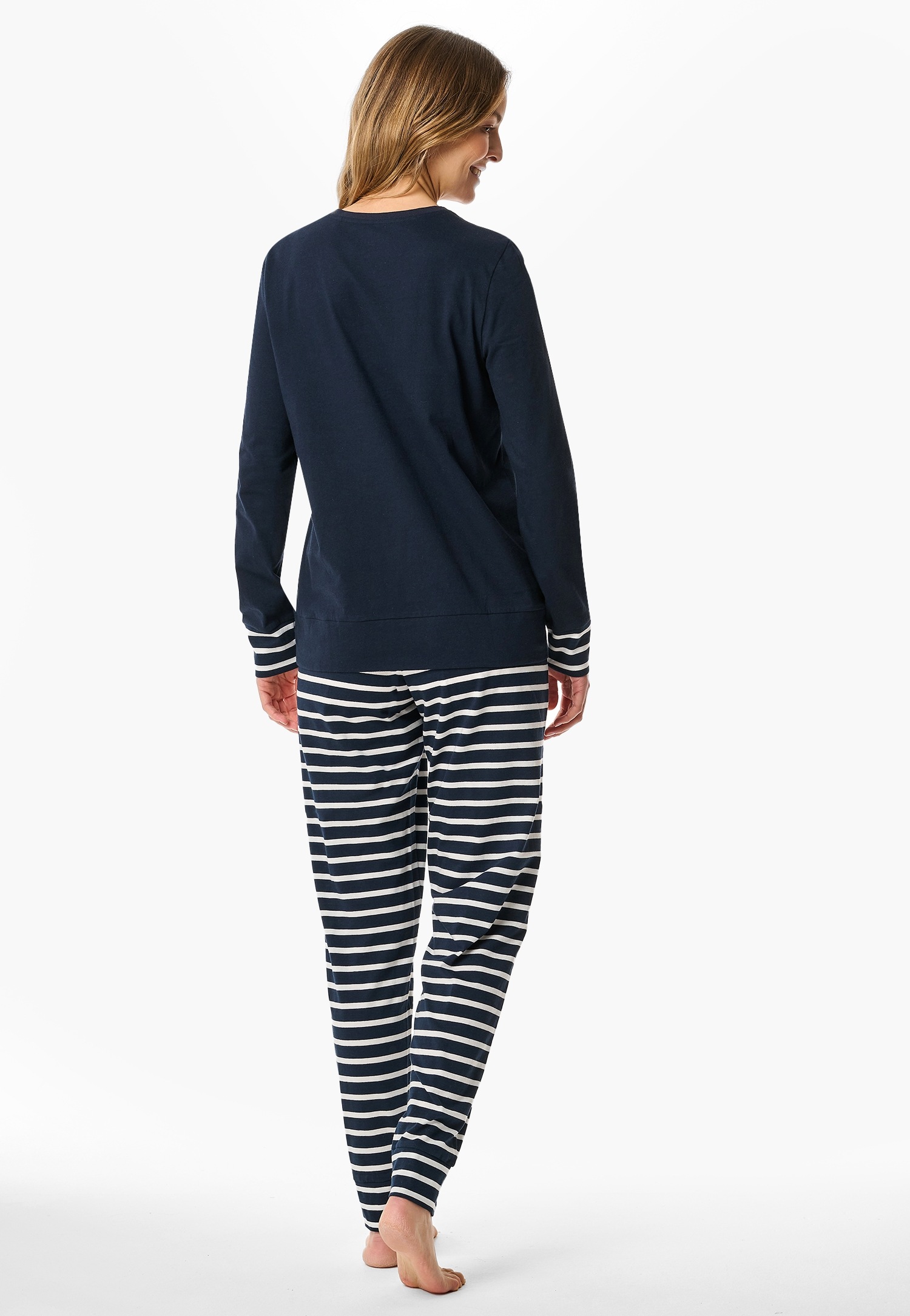 Schiesser Schlafanzug »Casual Essentials«, (2 tlg.), mit angenehmen Bündchen