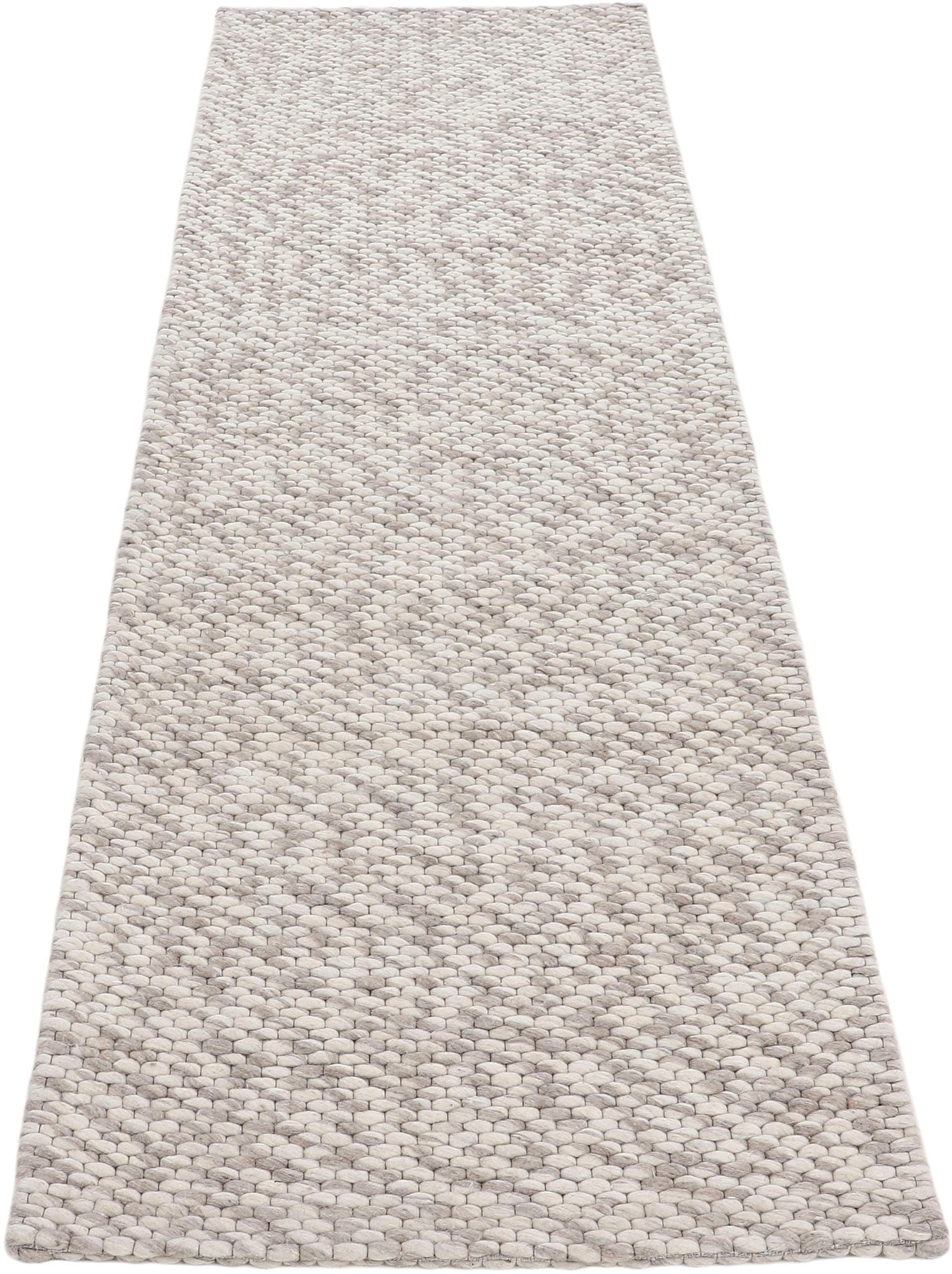 Handweb carpetfine rechteckig, Läufer weich Teppich, meliert, reine kuschelig & handgewebt, Wolle, »Sina«,