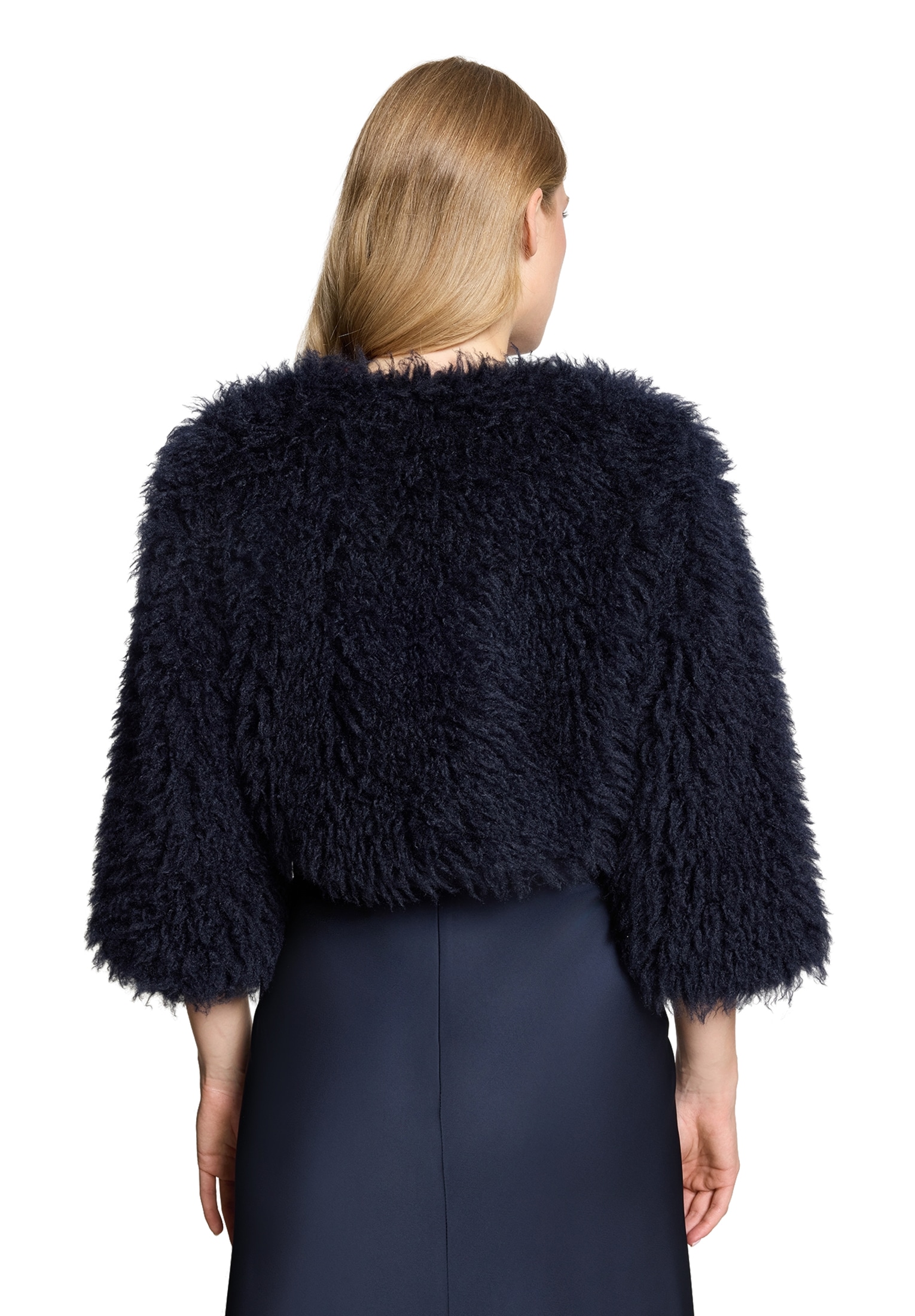 Vera Mont Fellimitatjacke »Kunstfell-Jacke mit Rundhalsausschnitt«