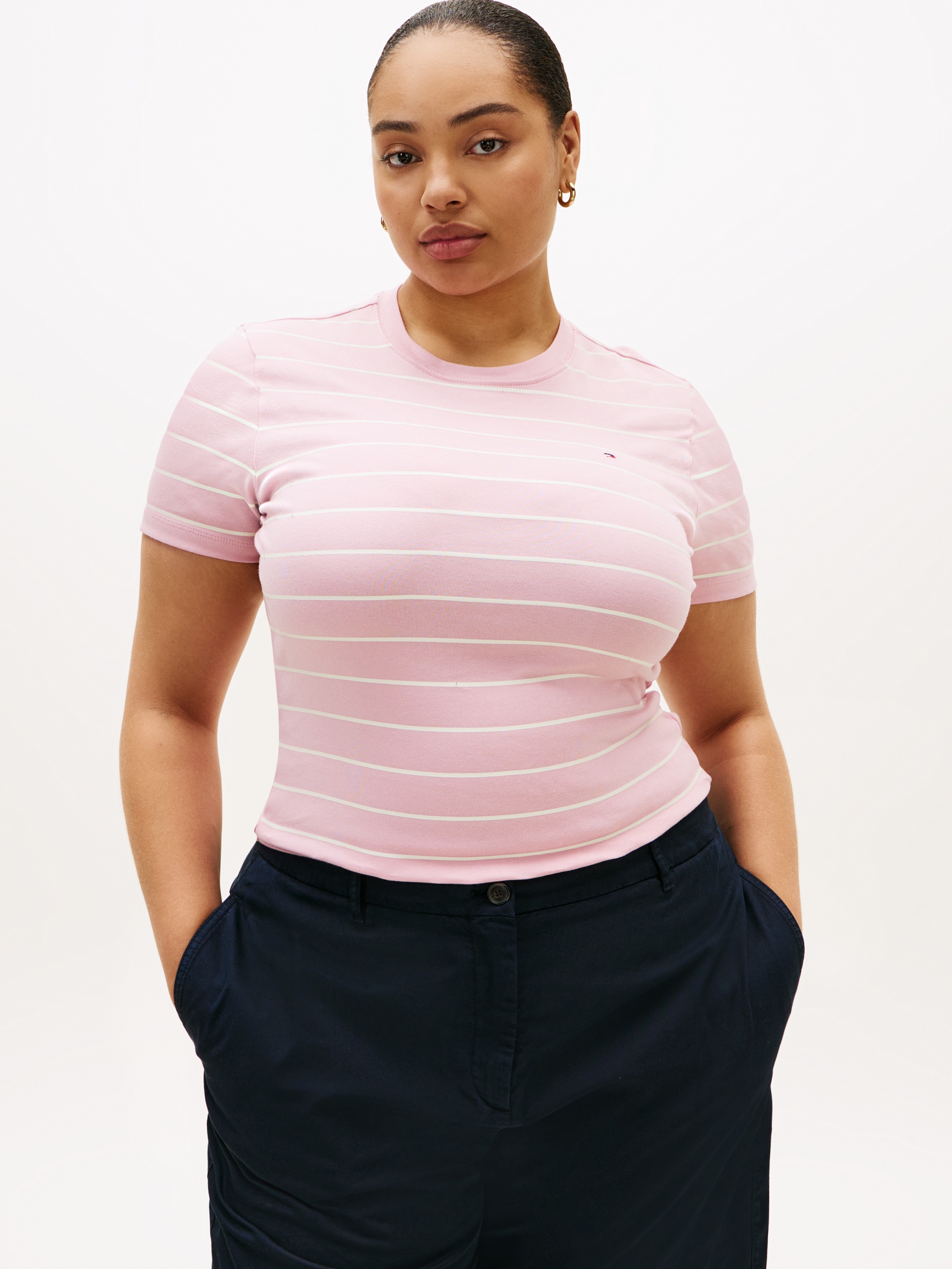 Tommy Hilfiger Curve T-Shirt »CRV SLIM CODY C-NK SS« in großen Größen