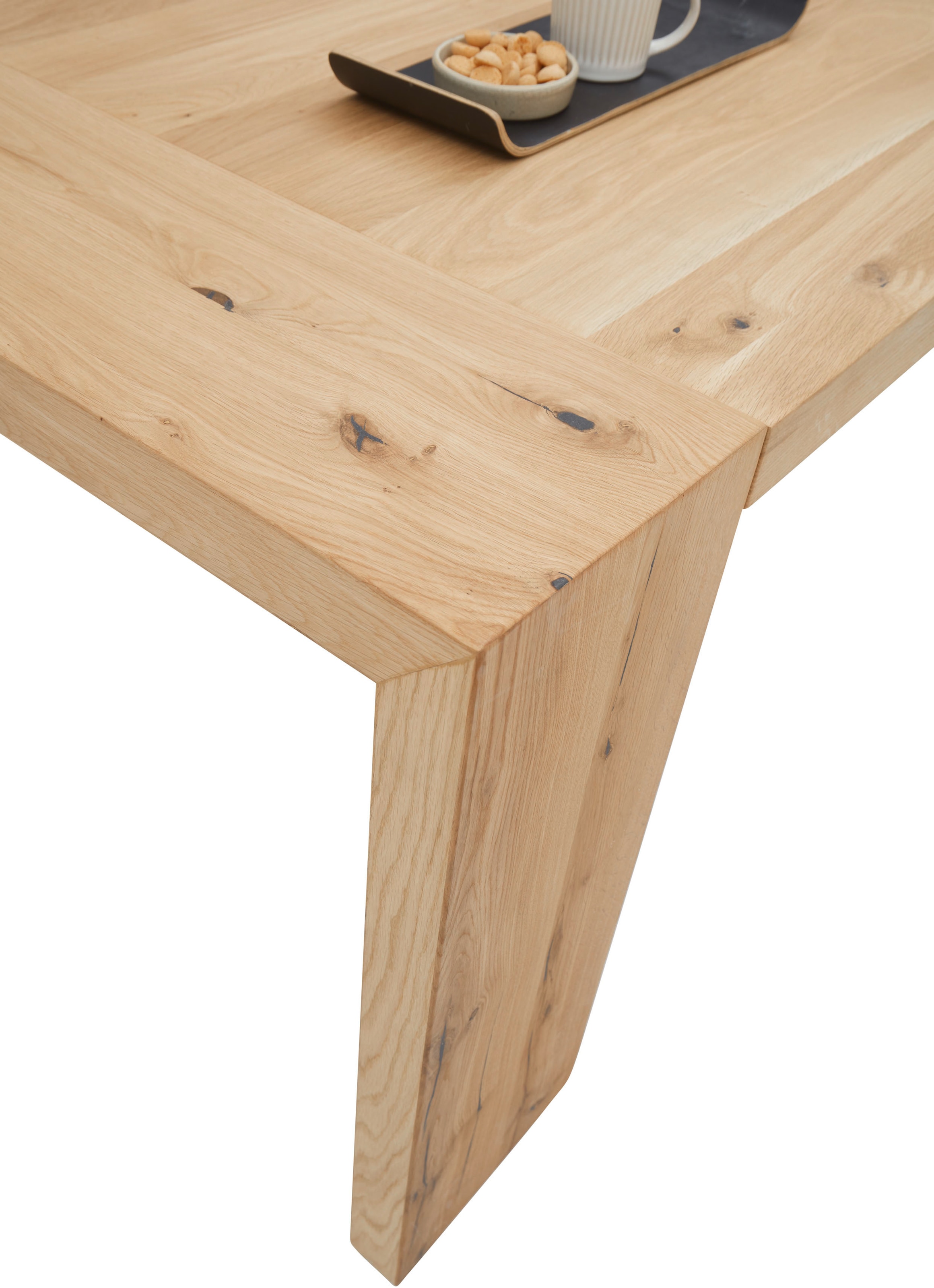 Stolkom Esstisch »Anno Esszimmertisch Eiche Massivholz geölt, FSC, BxHxT 200x76x100 cm«, Eiche Massivholz geölt, FSC®-Zertifiziert, Flächenbelastung bis 90 kg