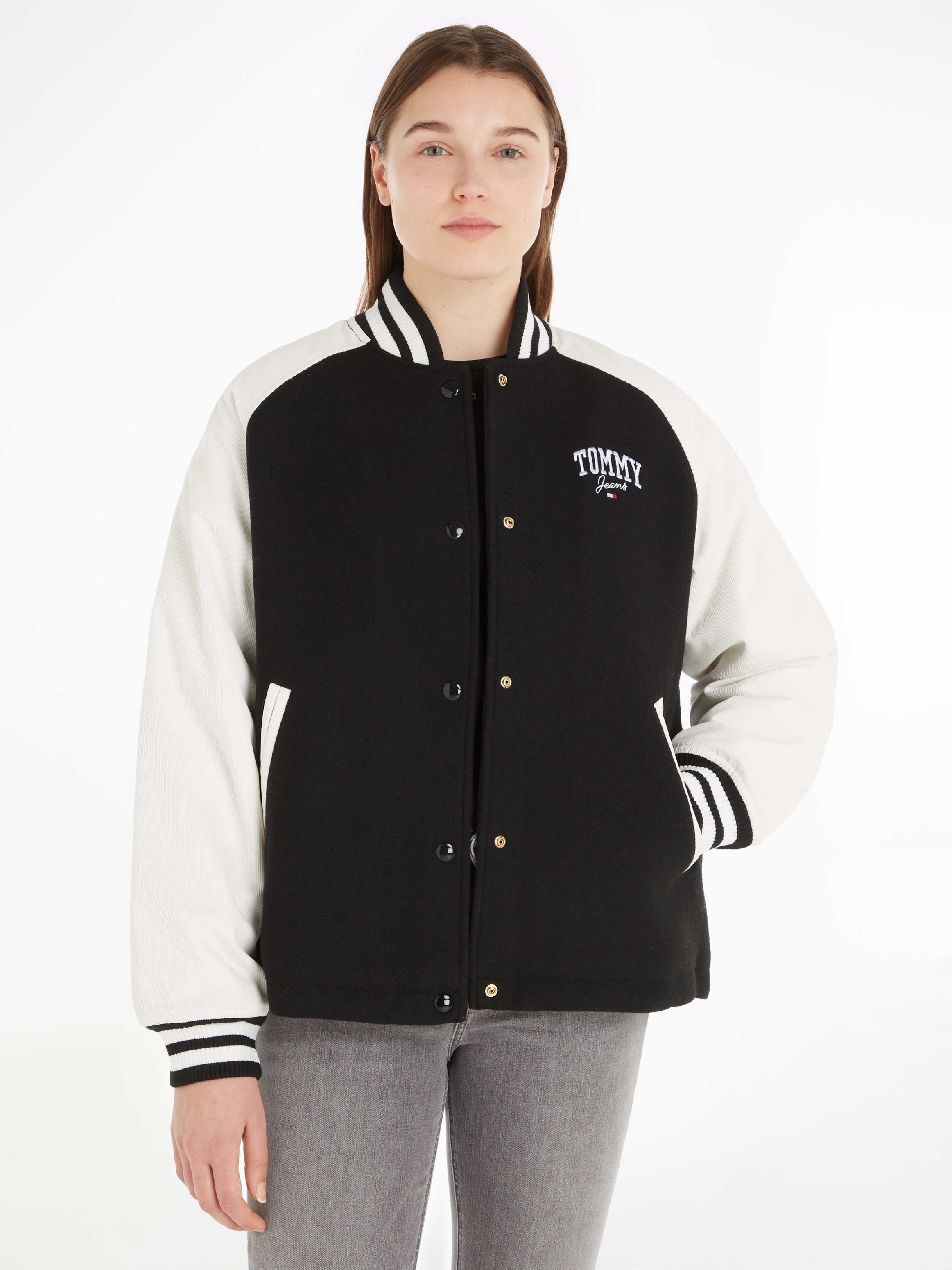 Outdoorjacke »TJW CORD WOOL MIX LETTERMAN«, mit Logostickerei