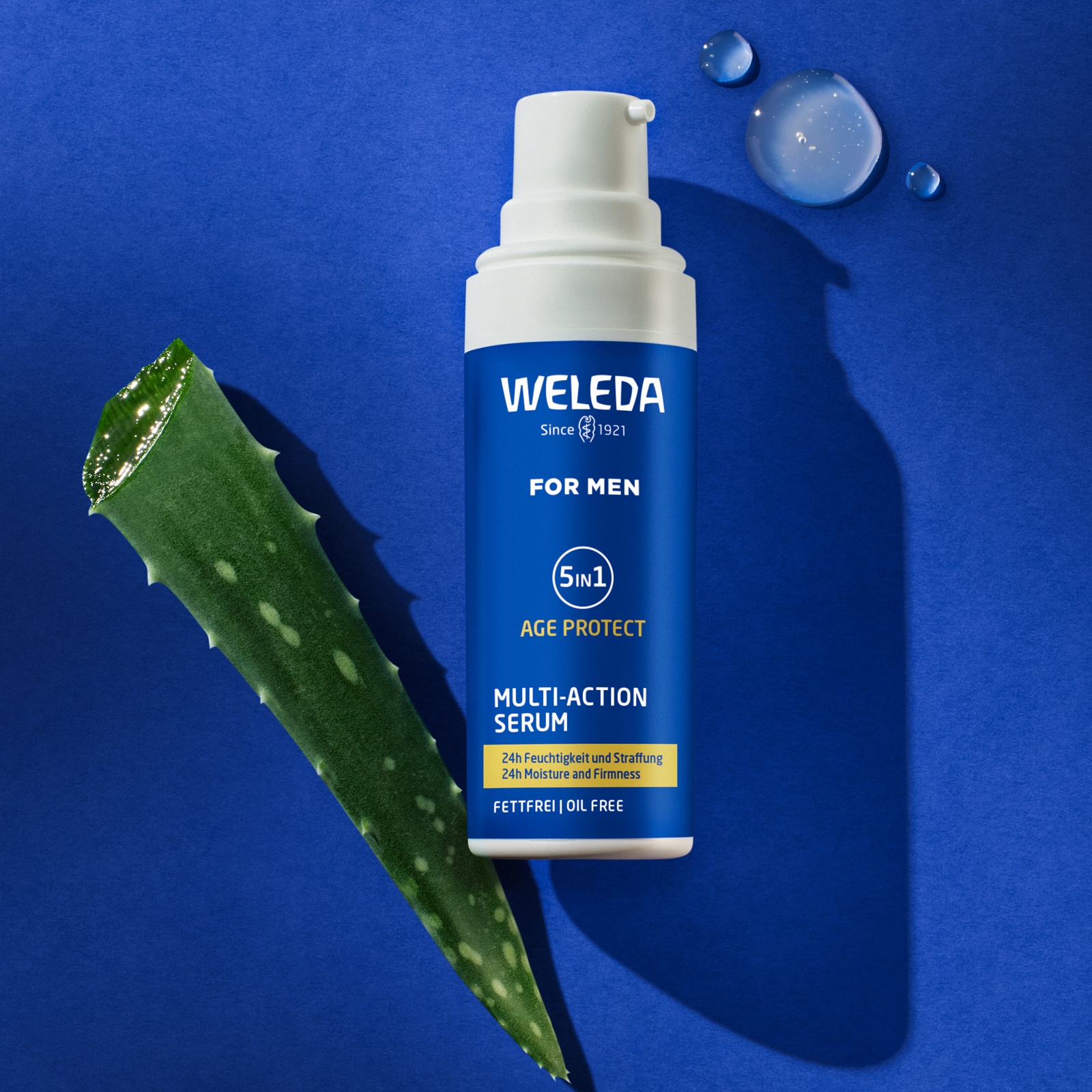 WELEDA Gesichtsserum »Weleda For Men 5in1 Multi-Action Serum« für 24h Feuchtigkeit, mindert Falten & strafft, fettfrei