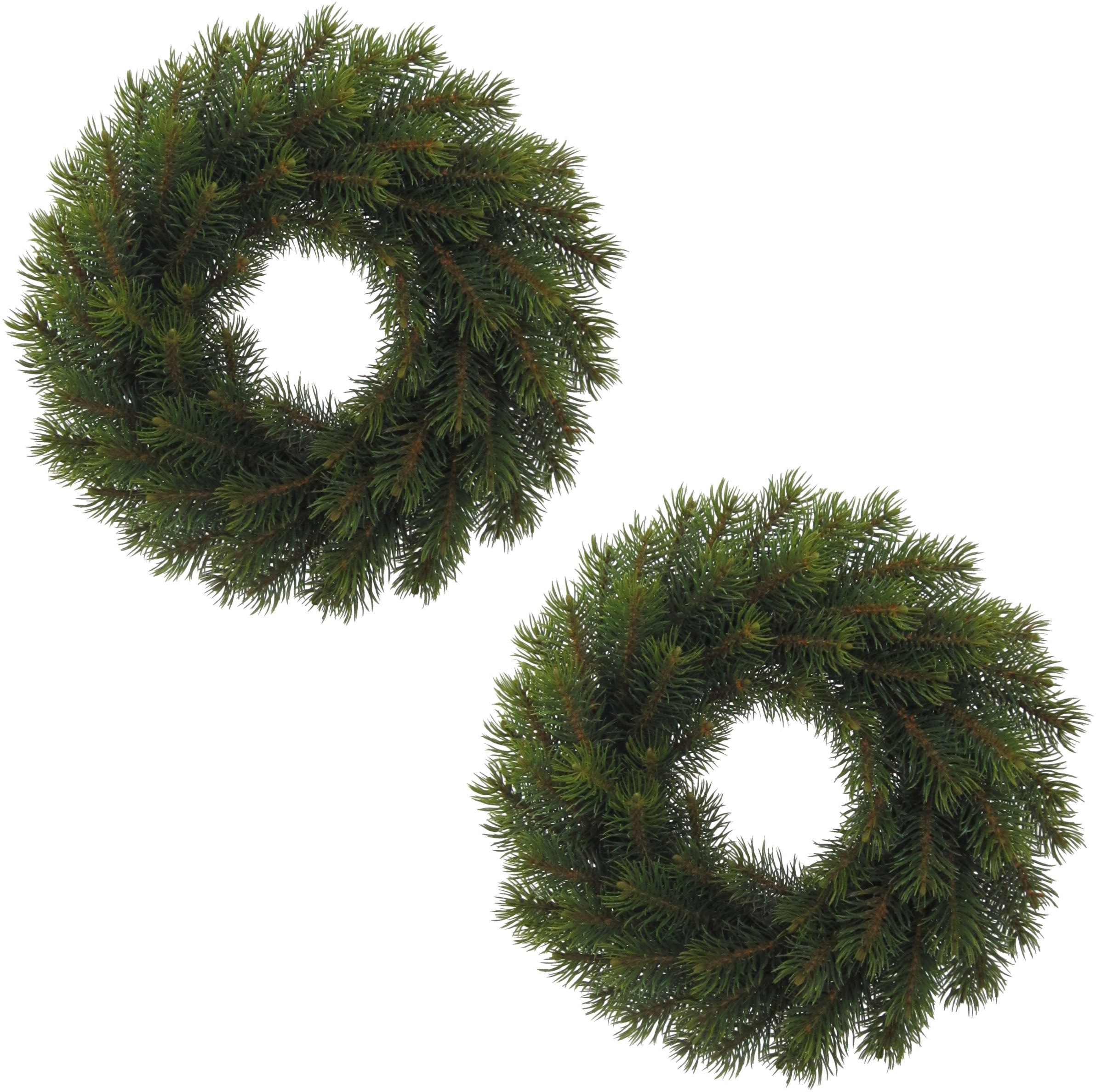 cm, Kunstpflanze bequem Winterliche »Weihnachtsdeko«, Creativ kaufen 2er-Set Kranz, Ø 25 green