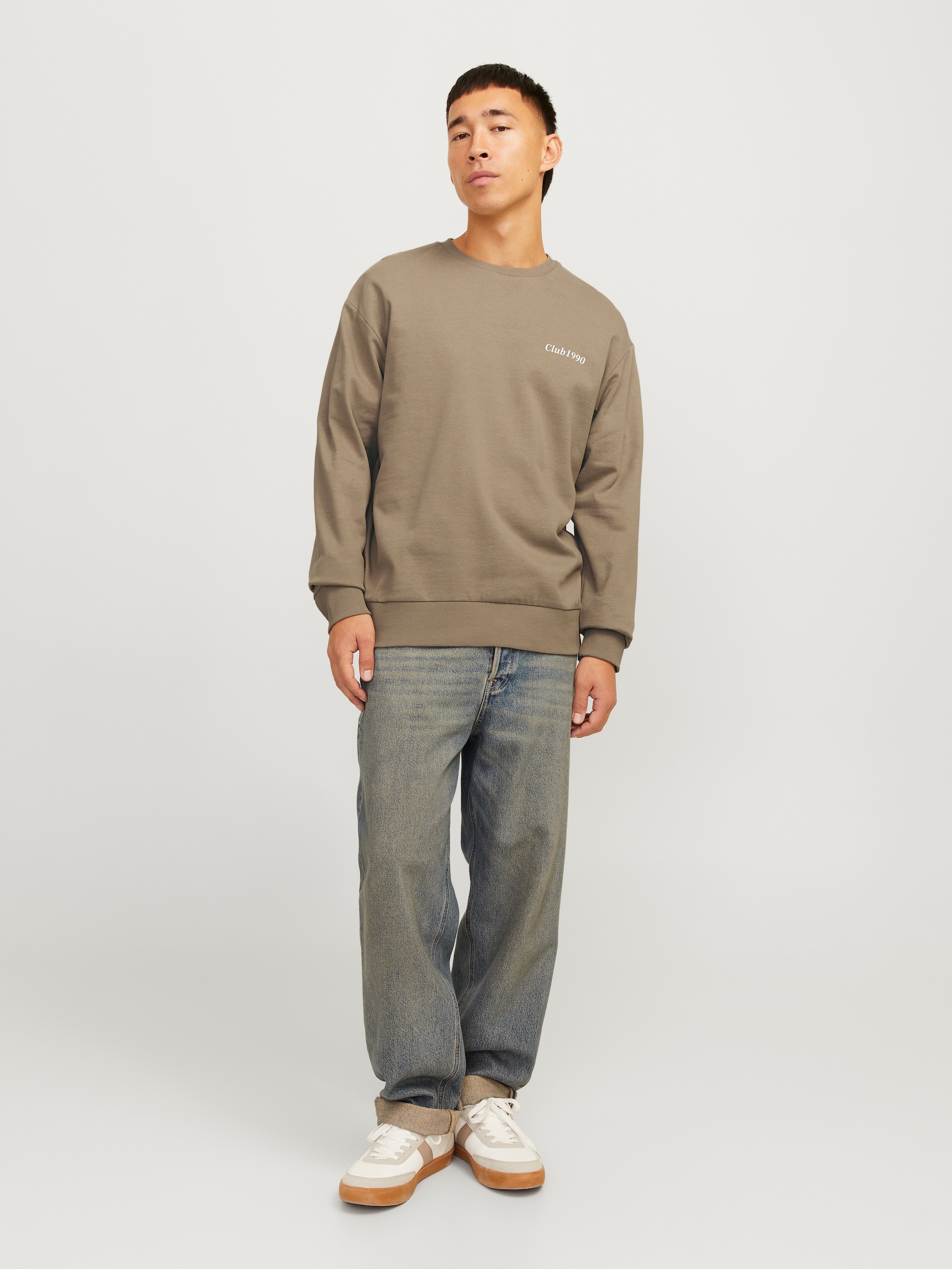 Jack & Jones Sweatshirt »JJEBRADLEY GRAPHIC SWEAT CREW NOOS«, mit Front und Back Print