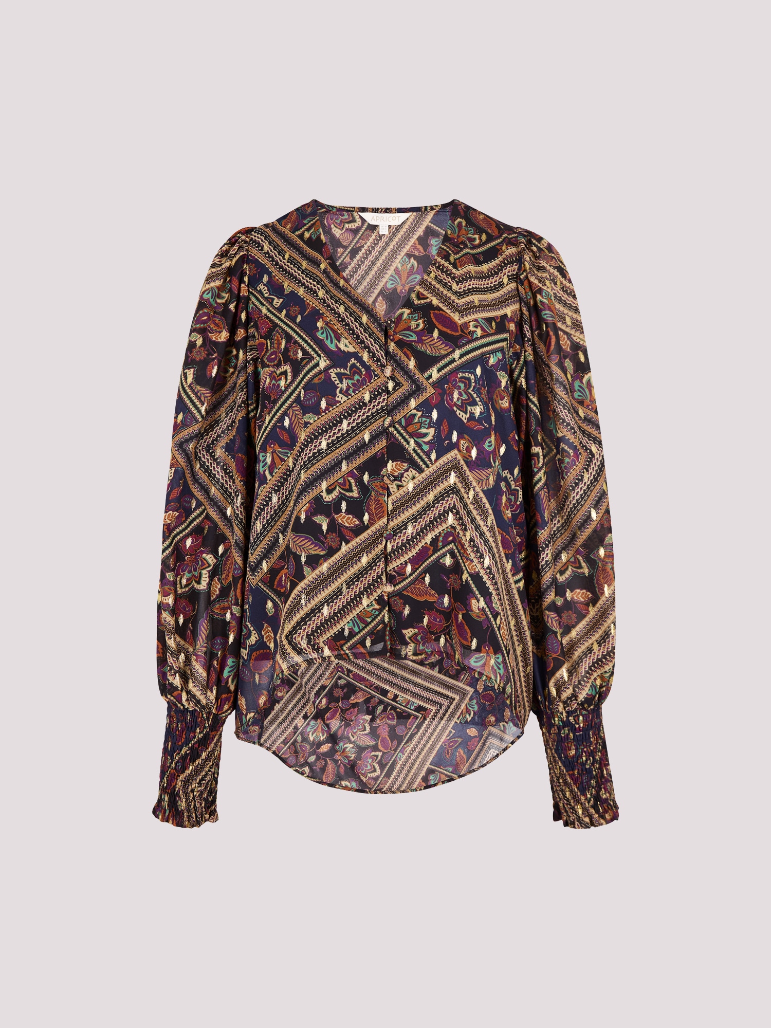 Apricot Druckbluse »Blumendruck Top« mit Golddetails