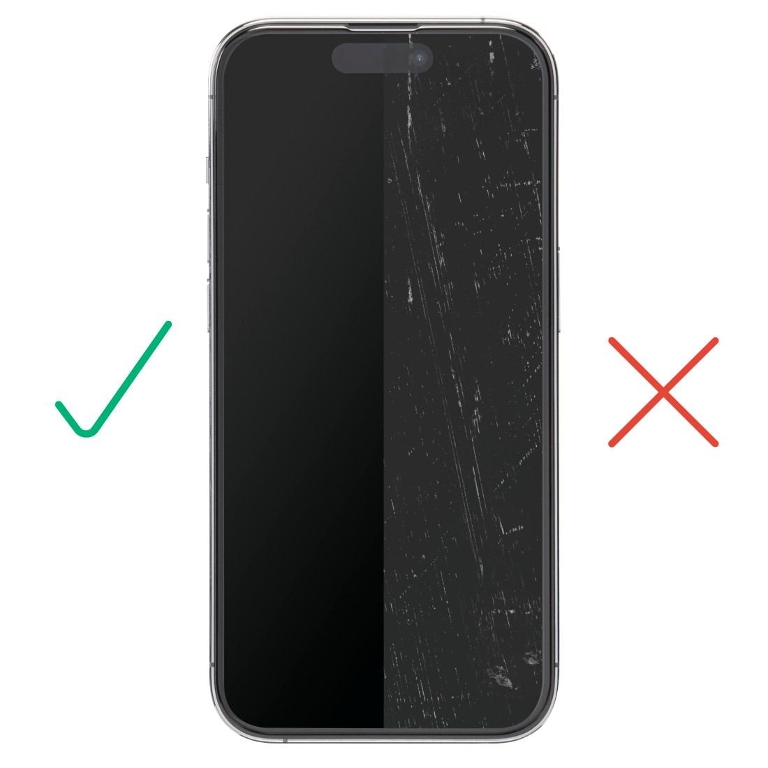 Hama Displayschutzglas »Displayschutz, Schutzglas für Apple iPhone 16 Pro Max, Montagehilfe«, für iPhone 16 Pro Max, stoßfest, kratzfest, ultradünn