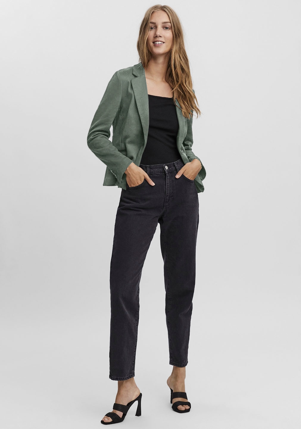 Vero Moda Jerseyblazer »VMJULIANE, figurbetonter Schnitt, 1-Knopf Verschluss« ungefüttert