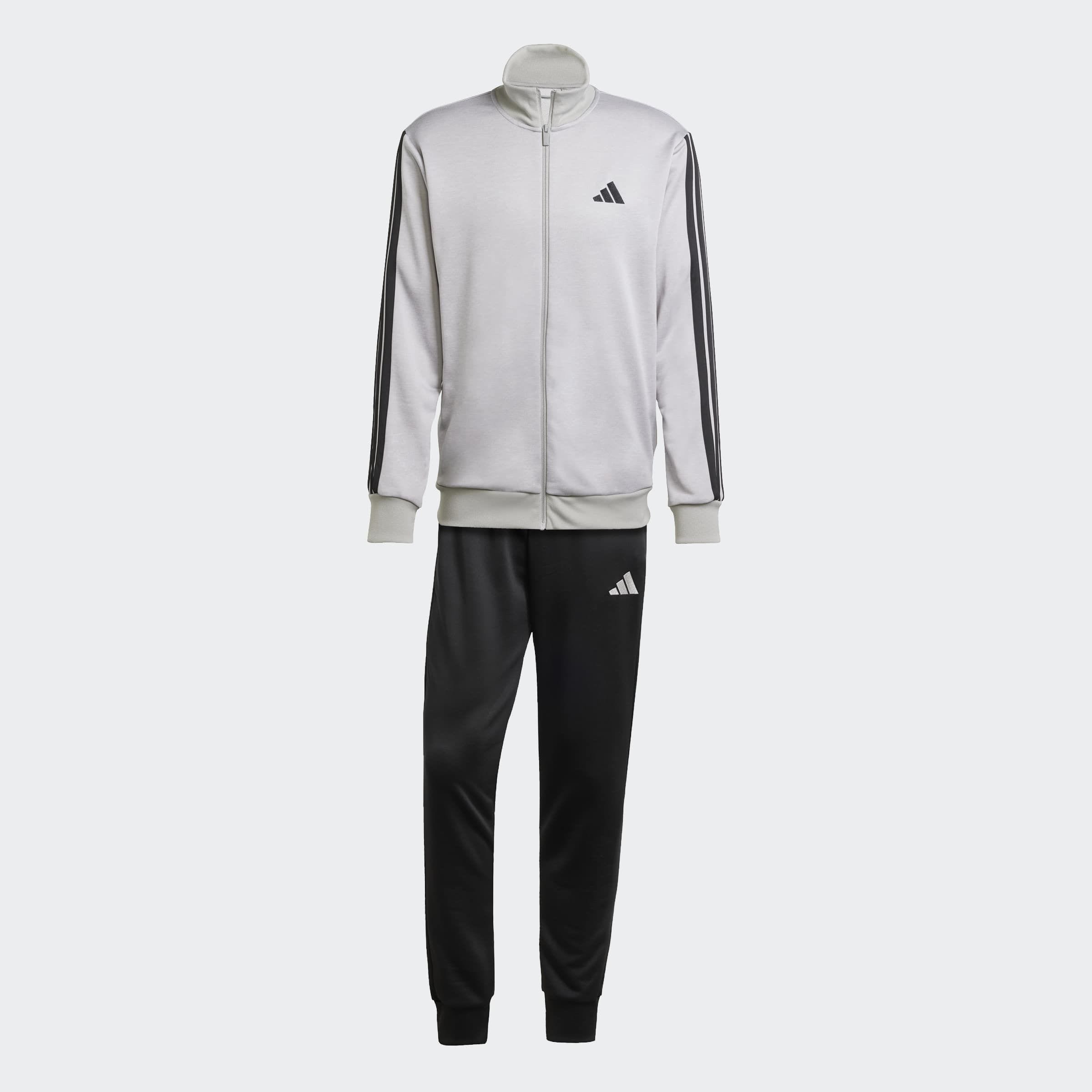 adidas Sportswear Trainingsanzug »M 3S FT TT TS« 2 Stk. tlg. drei Streifen Tracksuit aus weichem French-Terry-Material