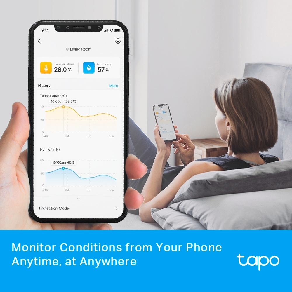 TP-Link Smart-Home-Zubehör »Tapo T315« Smarter Temperatur & Feuchtigkeits-Sensor