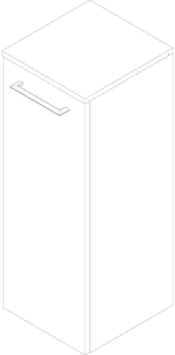 FACKELMANN Midischrank »B.perfekt«, Badmöbel Badmöbel Breite 30,5 cm