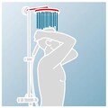 Schulte Duschsystem »EP DuschMa Squar Einhe Kopfb eck«, mit Einhebelmischer und Antikalk-Noppen