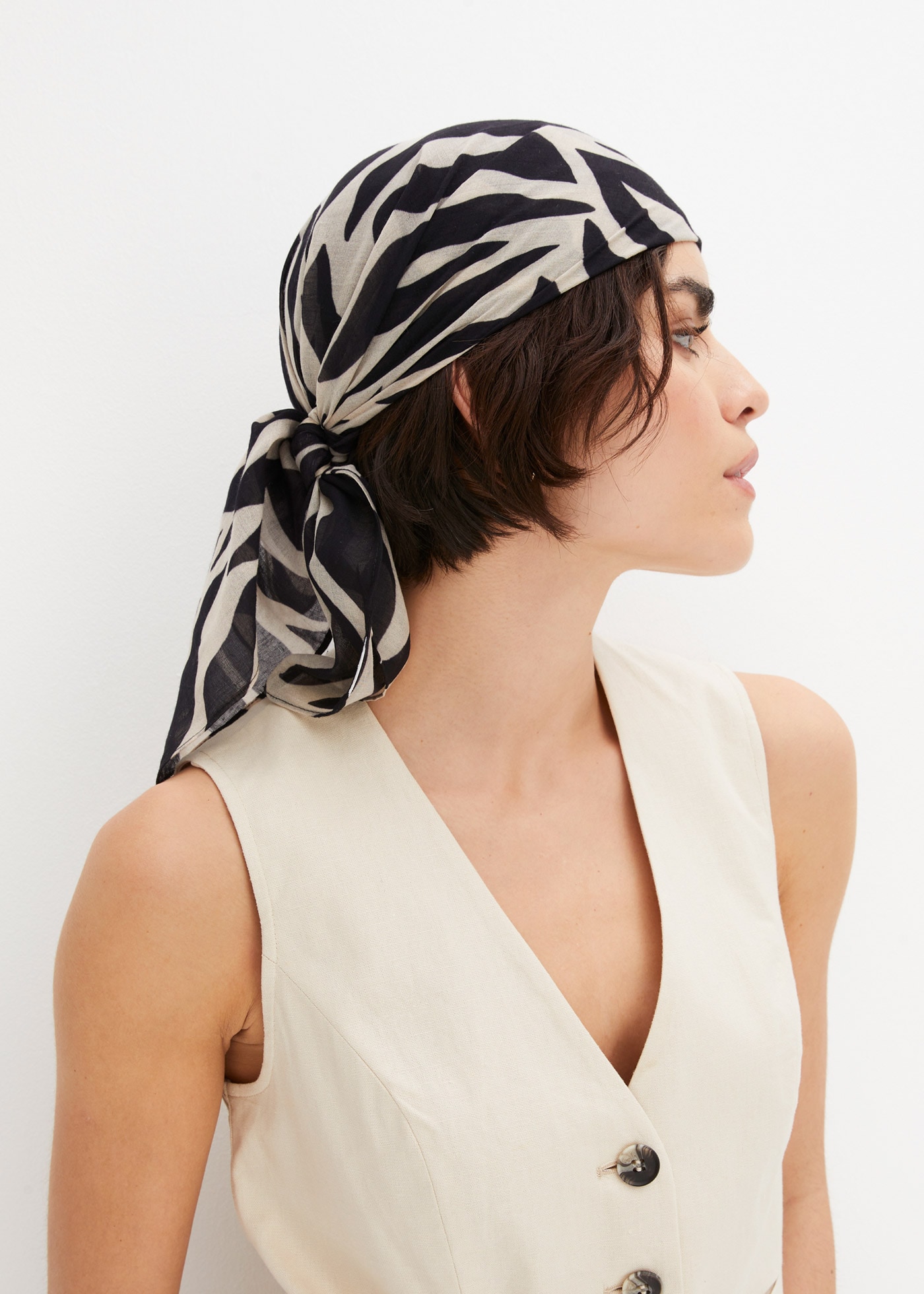 bonprix Halstuch mit Zebra-Muster, aus Polyester