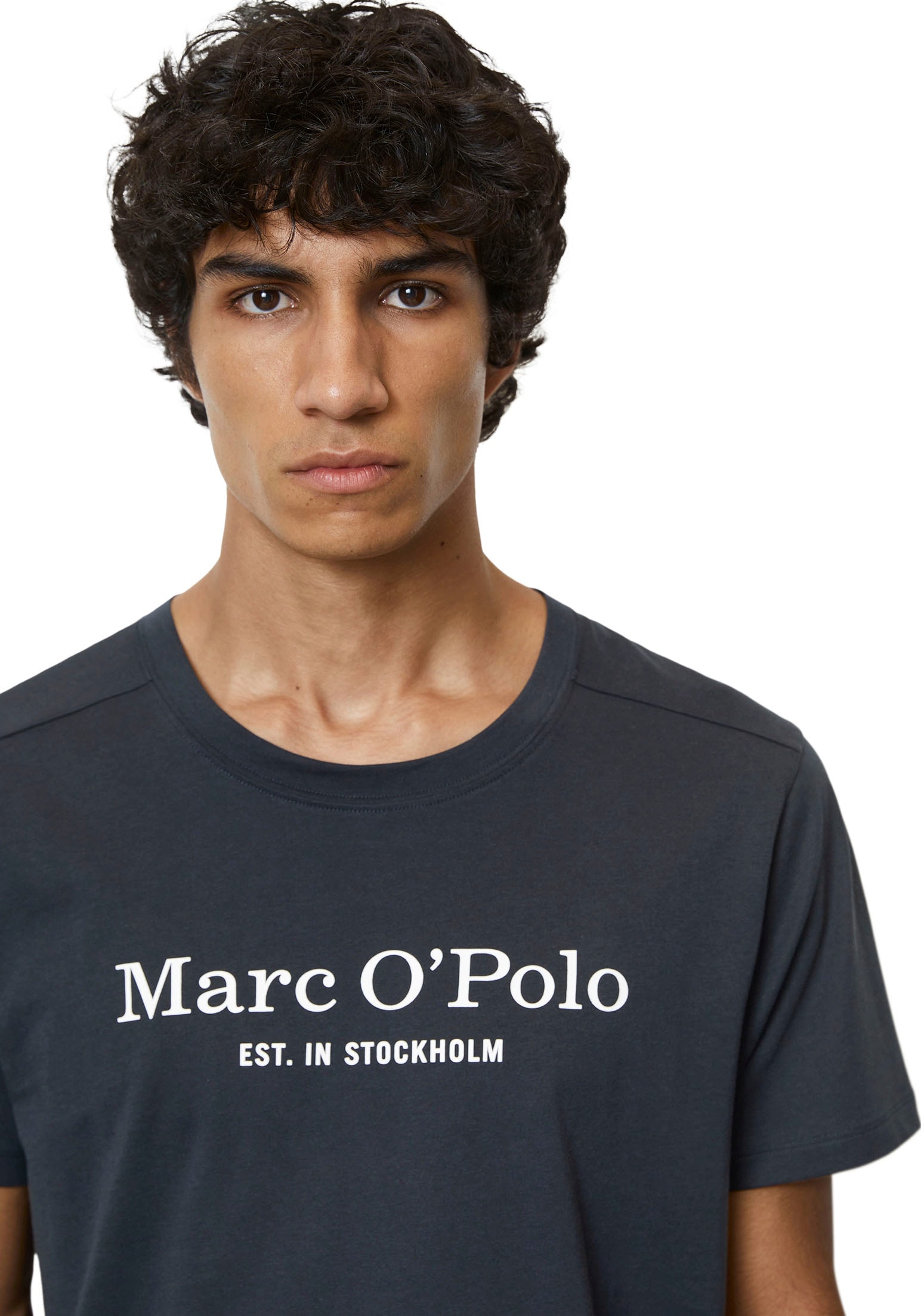 Marc O'Polo T-Shirt »Mix & Match Cotton«, mit Logo-Print vorn