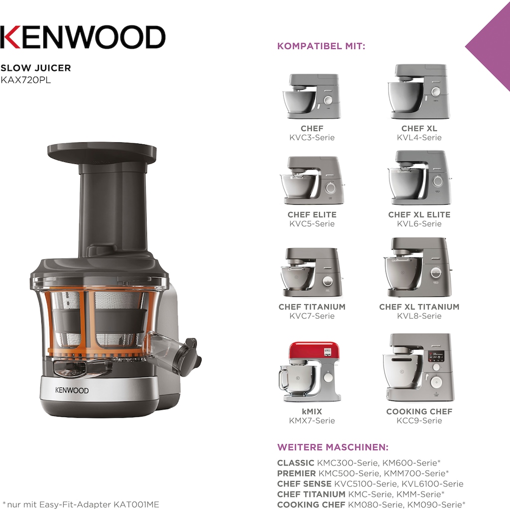 KENWOOD Slow Juicer Aufsatz »KAX720PL«