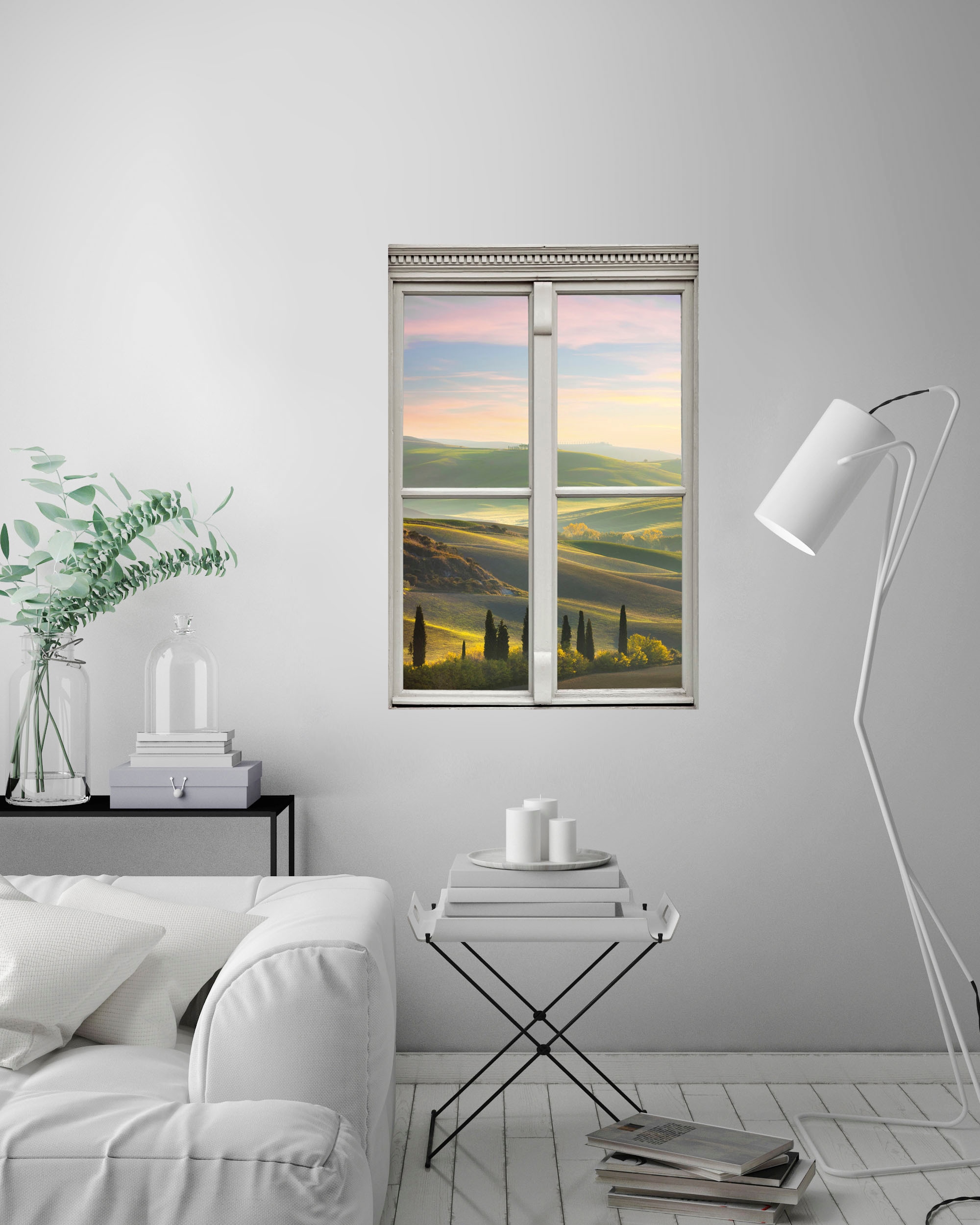 queence Wandsticker »Hügel« Wandsticker, Wandbild, selbstklebend, 3D, Fenster