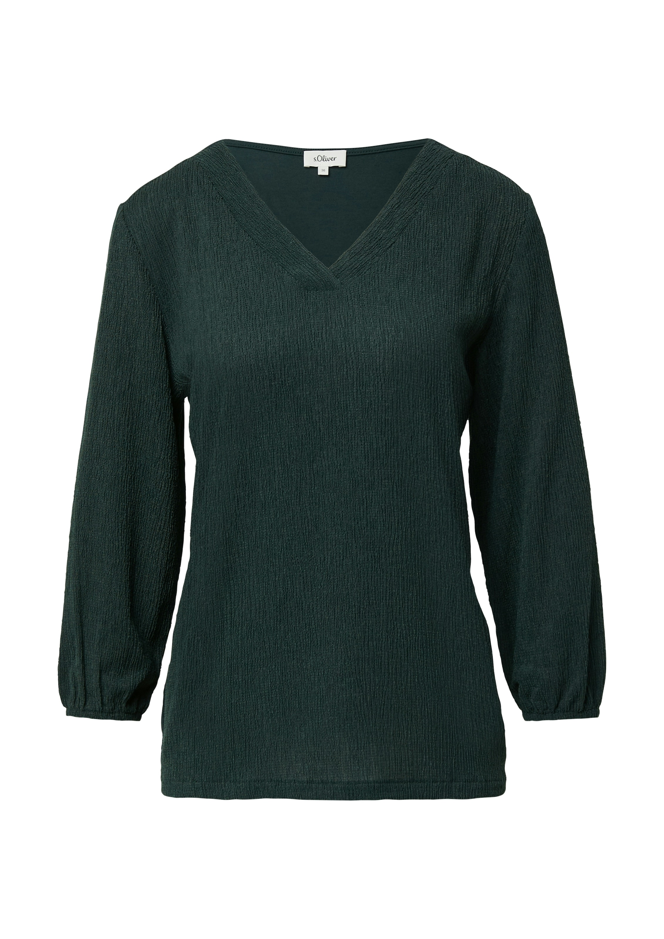 s.Oliver 3/4-Arm-Shirt mit V-Ausschnitt