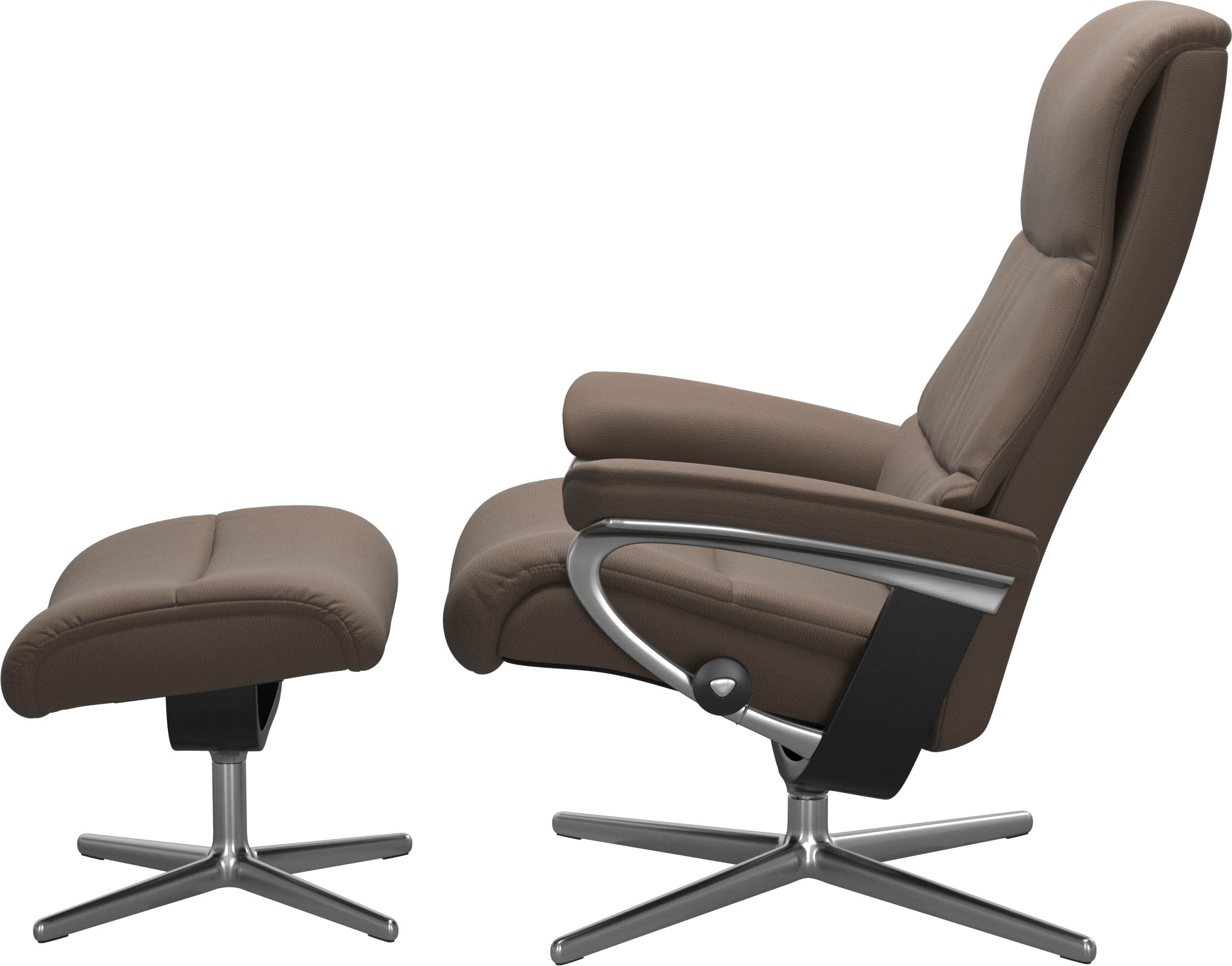 Stressless® Relaxsessel »View« mit Cross Base, Größe S, M & L, Holzakzent Schwarz
