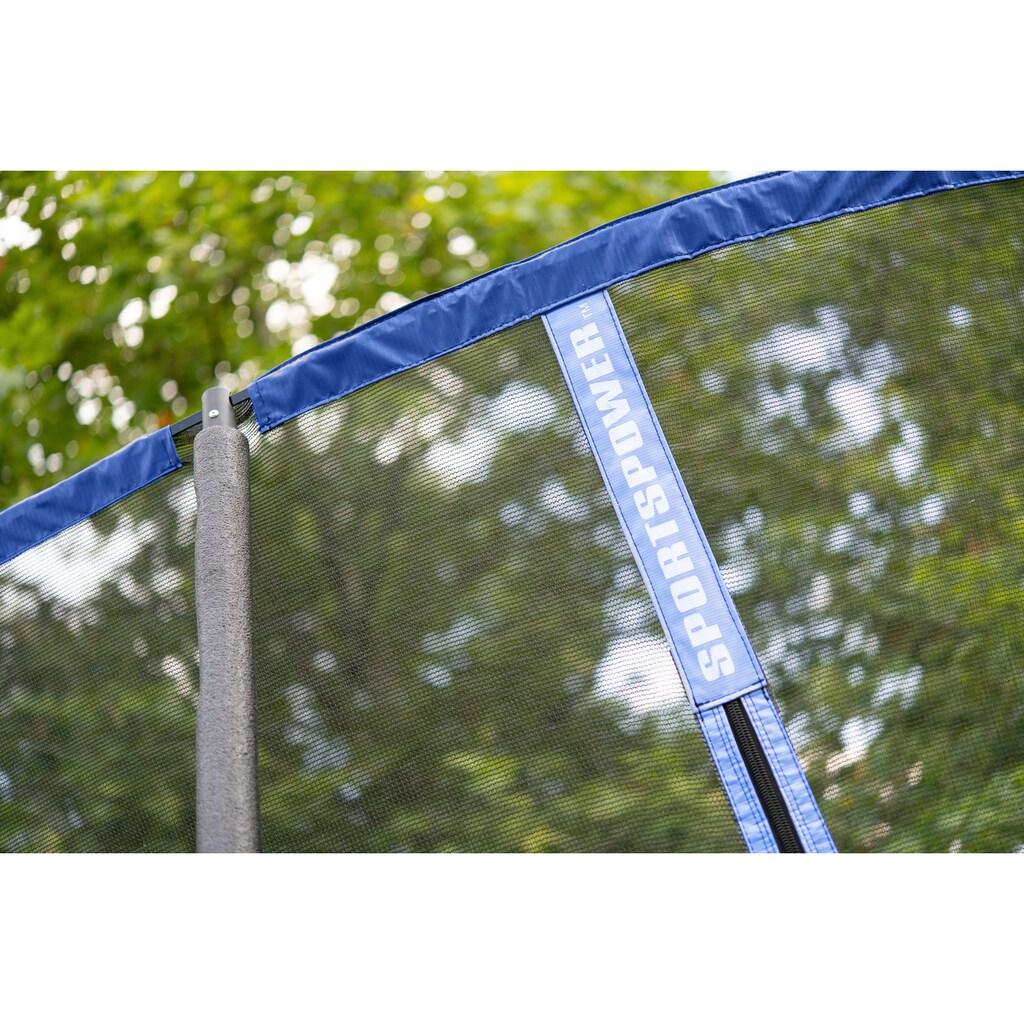 50NRTH Gartentrampolin »Sportspower«, Ø 305 cm, mit Sicherheitsnetz, blau