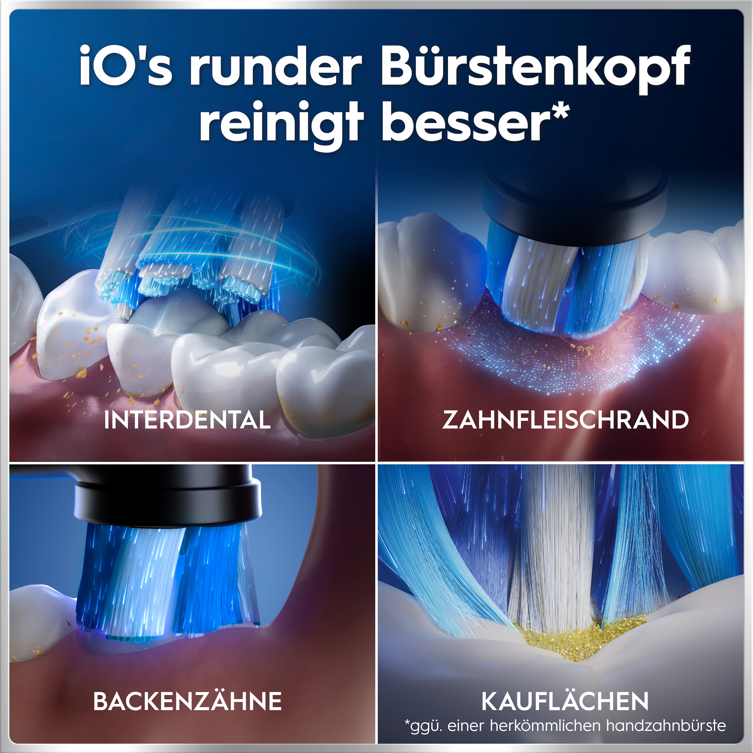 Oral-B Elektrische Zahnbürste »iO 6« 2 Stk. Aufsteckbürsten mit Magnet-Technologie, Display, 5 Putzmodi, Reiseetui