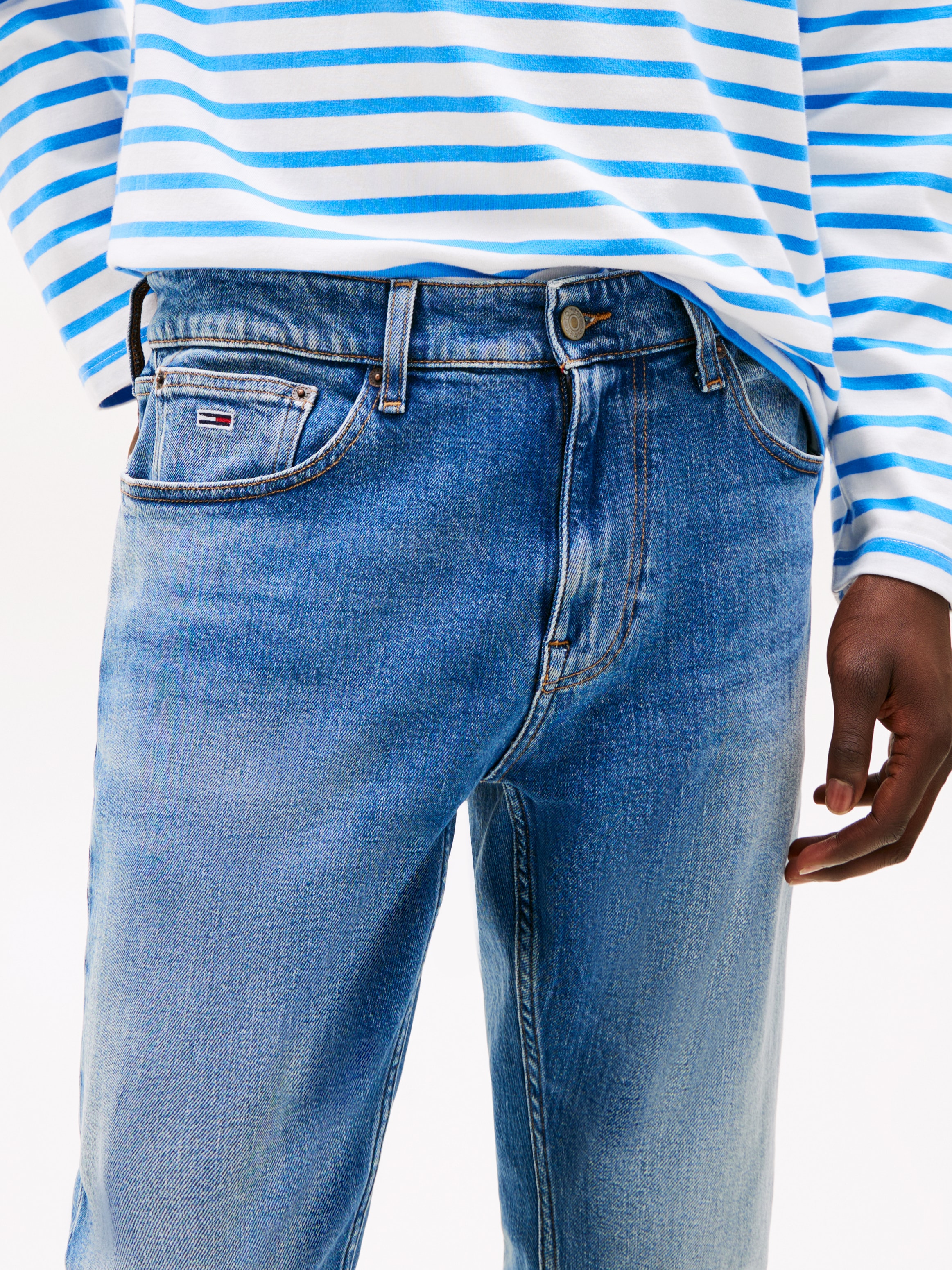Tommy Jeans Slim-fit-Jeans »Austin Slim Tapered«, Mit Gürtelschlaufen