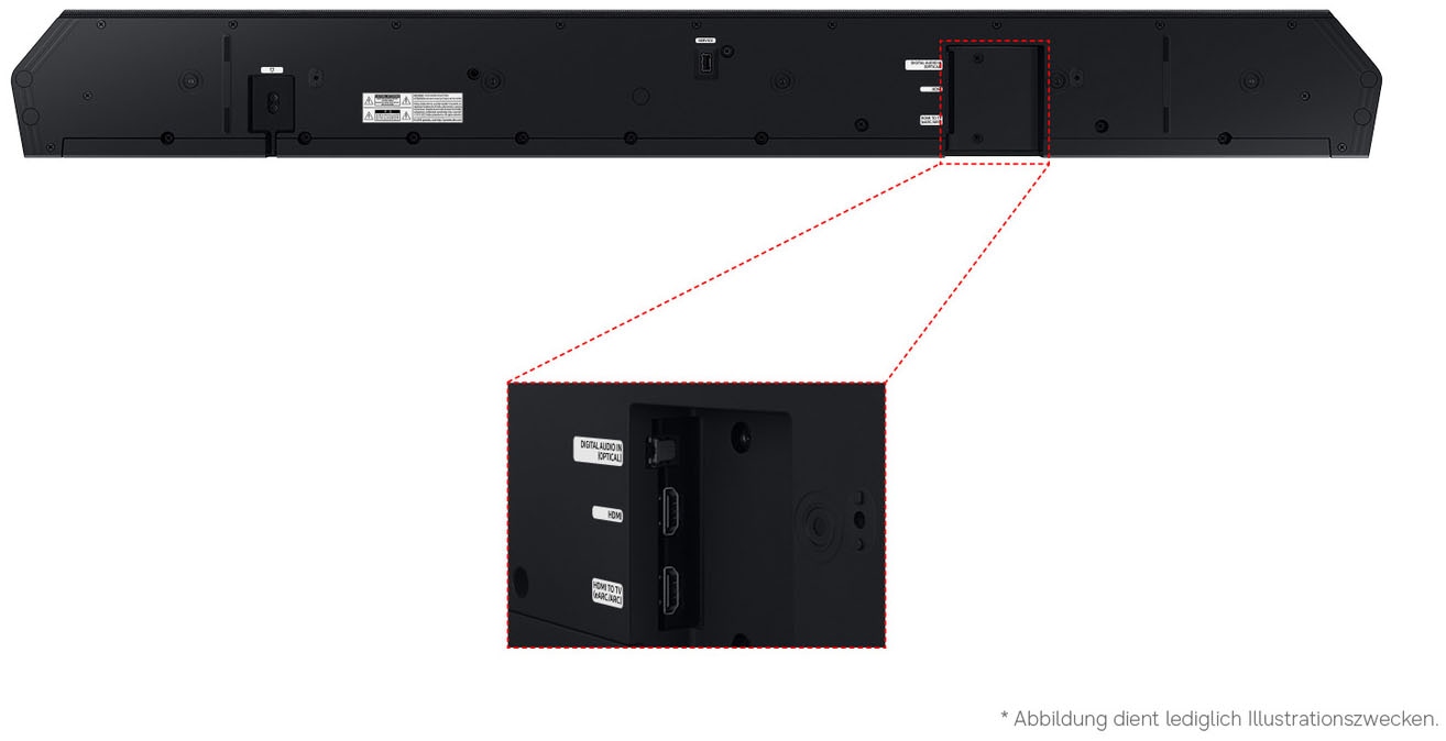 Samsung Soundbar »HW-Q610GH« 3.1.2 (Bluetooth | WLAN (WiFi) Bassregelung | Lautstärkeregelung | Nacht Modus | Pairing ) 3.1.2-Kanal Surround-Sound, Kabelloser 6,5"-Subwoofer, Dolby Atmos
