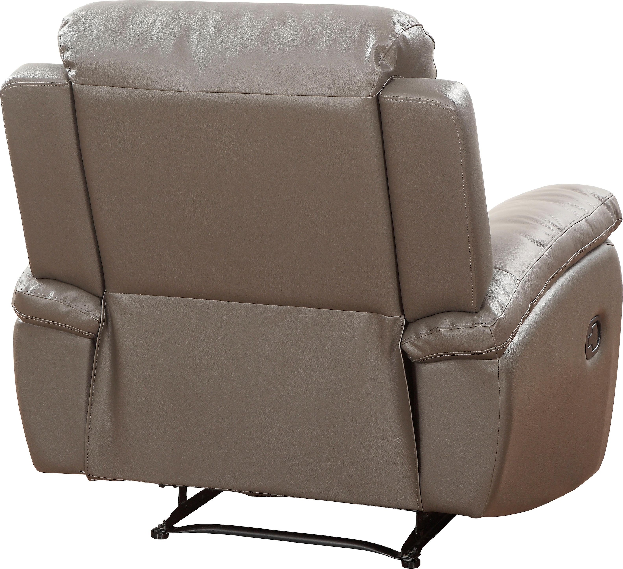 ATLANTIC home collection Sessel »Lion«, mit Relaxfunktion und Federkern, mit Lederbezug