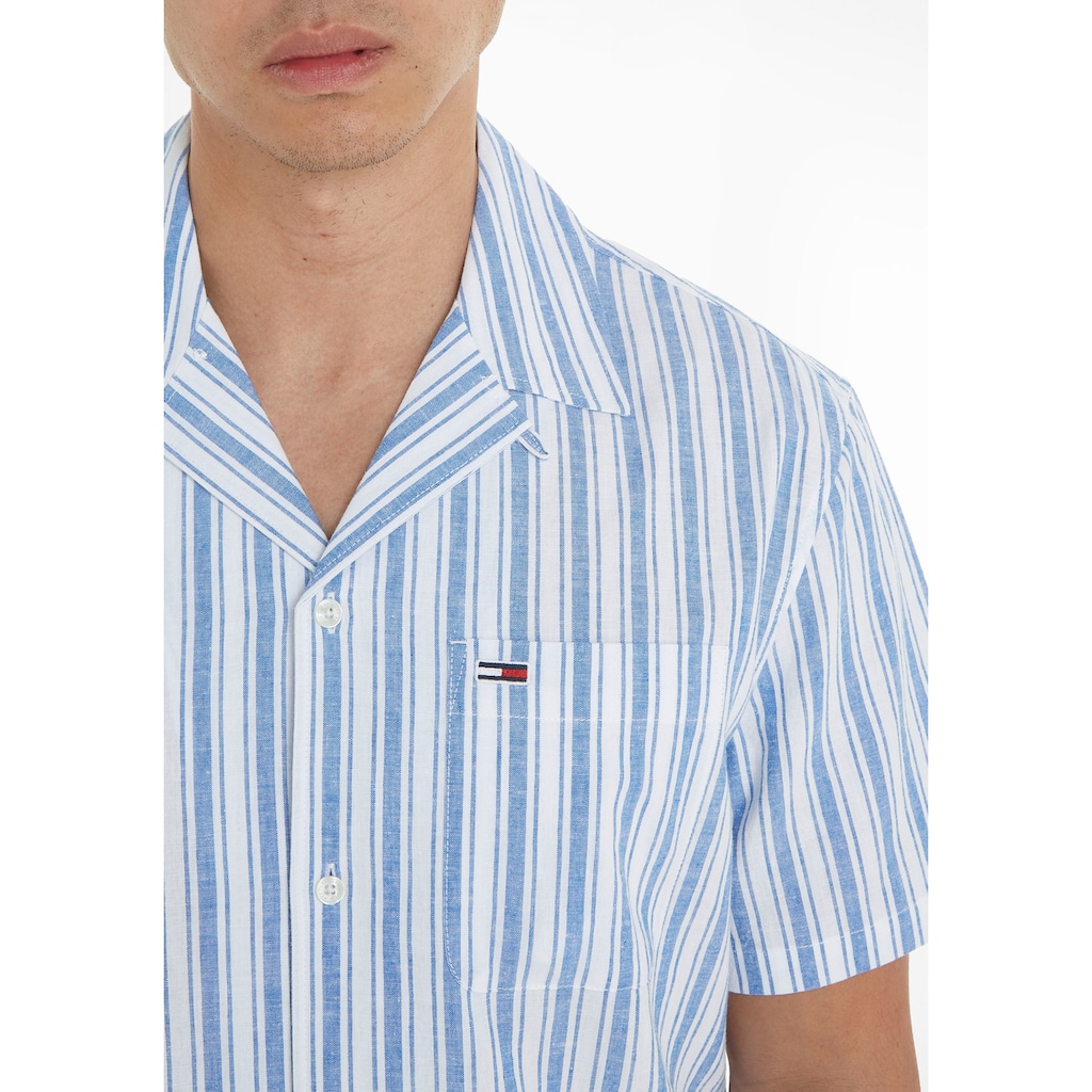 Tommy Jeans Kurzarmhemd »TJM STRIPE LINEN SS SHIRT EXT«