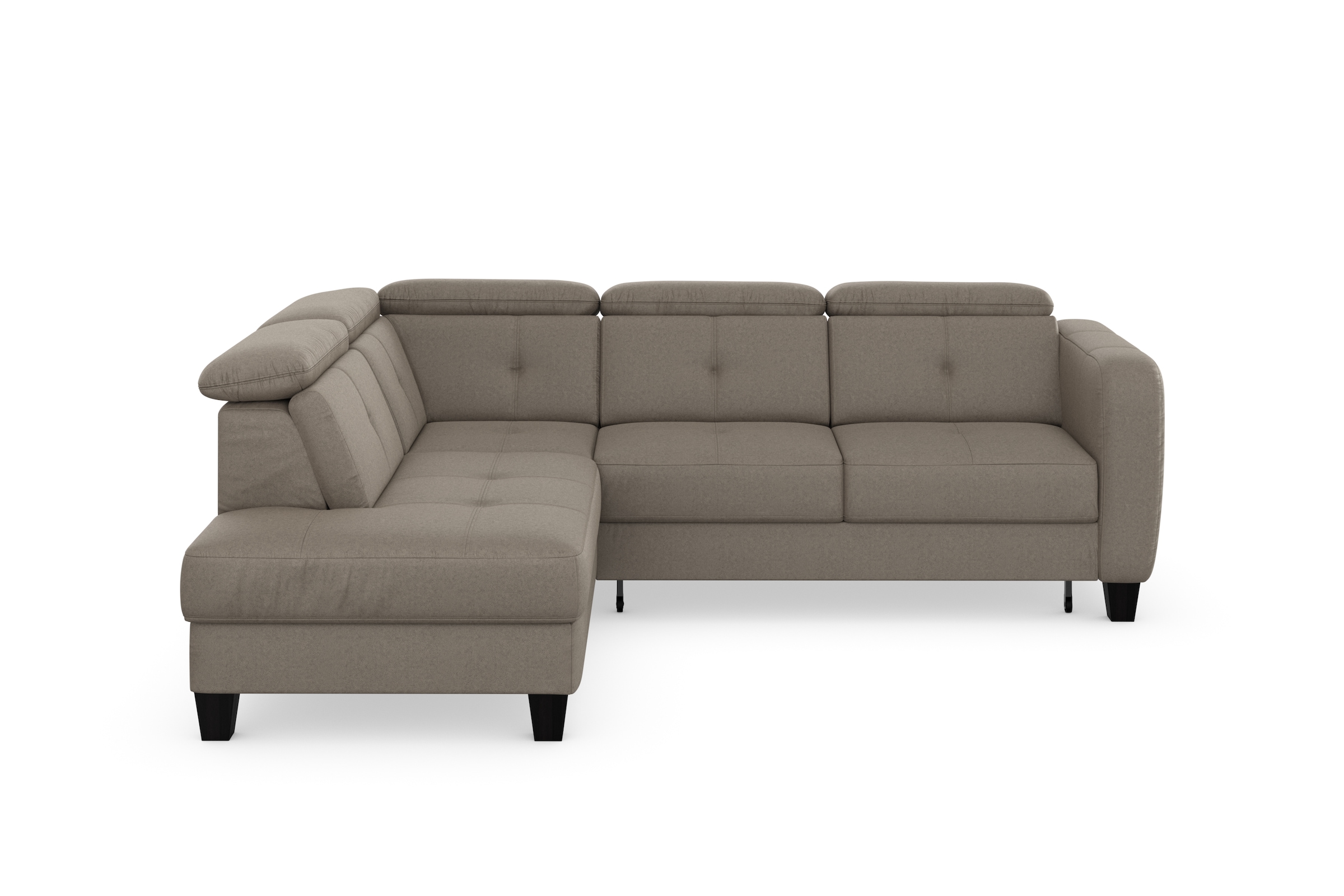 sit&more Ecksofa »Belluci L-Form«, inklusive Federkern, wahlweise mit Bettfunktion und Bettkasten