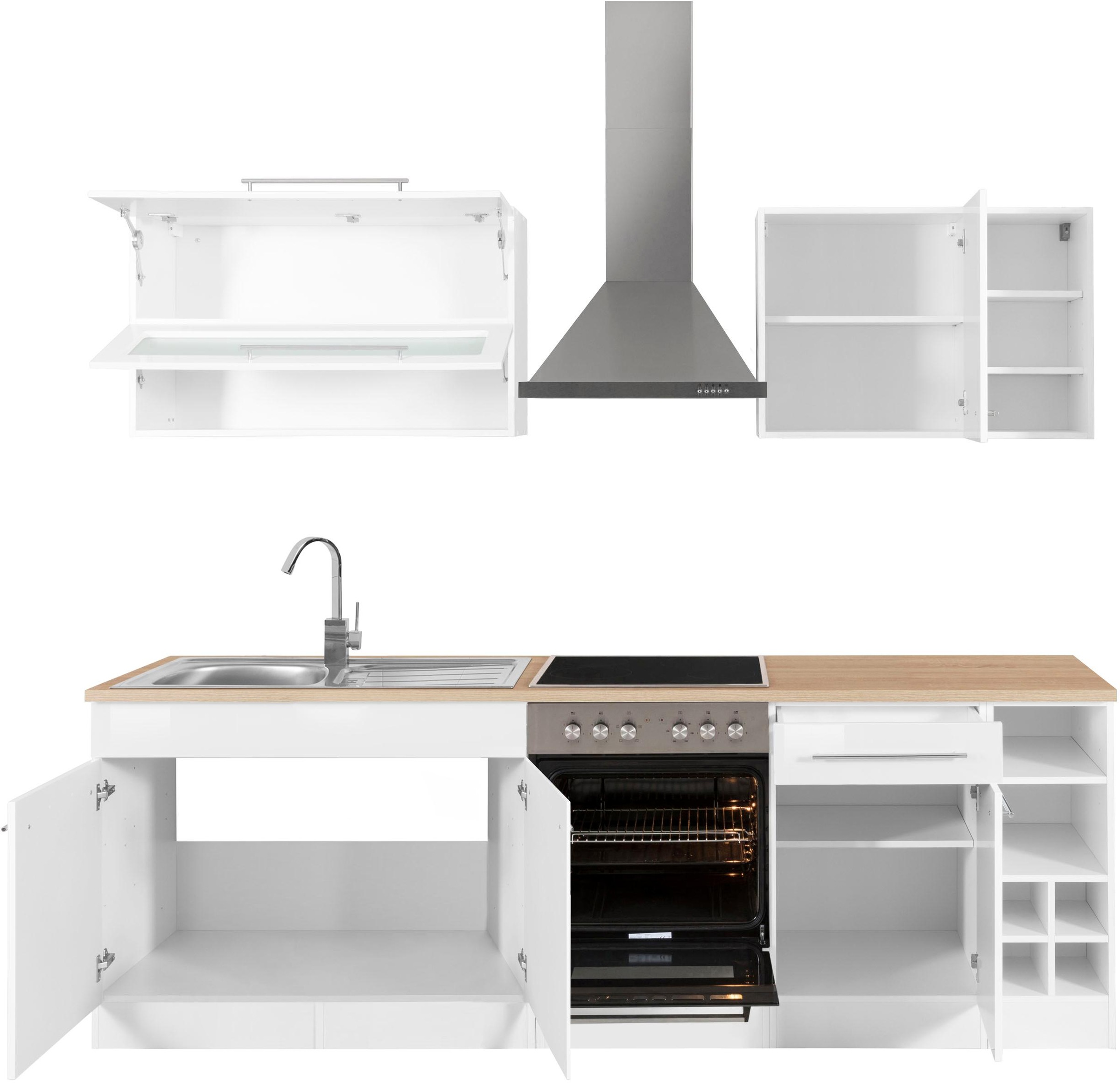 KOCHSTATION Küchenzeile »KS-Eton«, ohne E-Geräte, Breite 240 cm