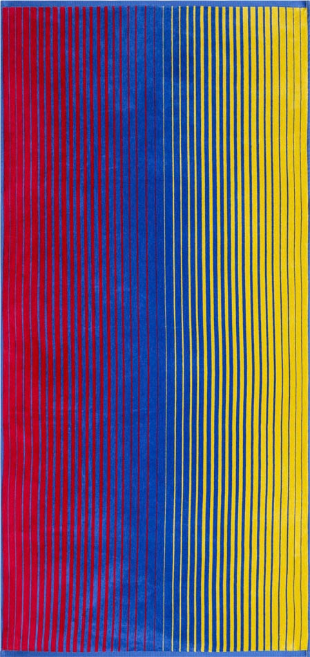 Egeria Strandtuch »Summer Stripes«, (1 St.), Velours mit bunten Streifen, antibakteriell beschichtet