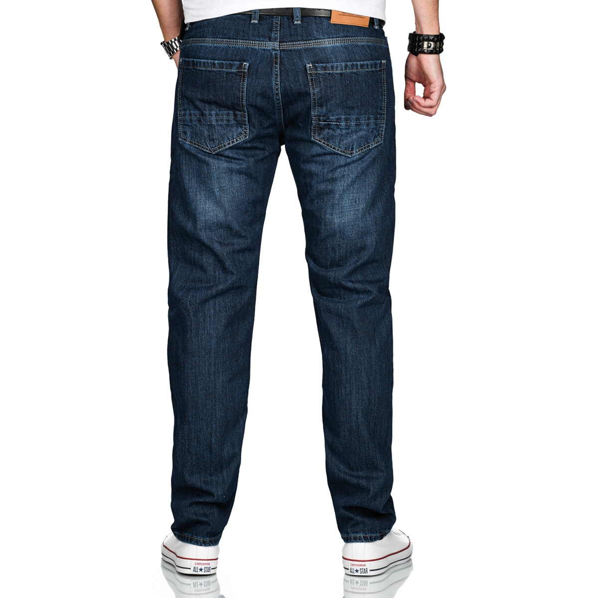 Alessandro Salvarini Comfort-fit-Jeans »A. Salvarini Marco Designer Herren Jeans Hose Basic Stretch Jeanshose Comfort Fit«