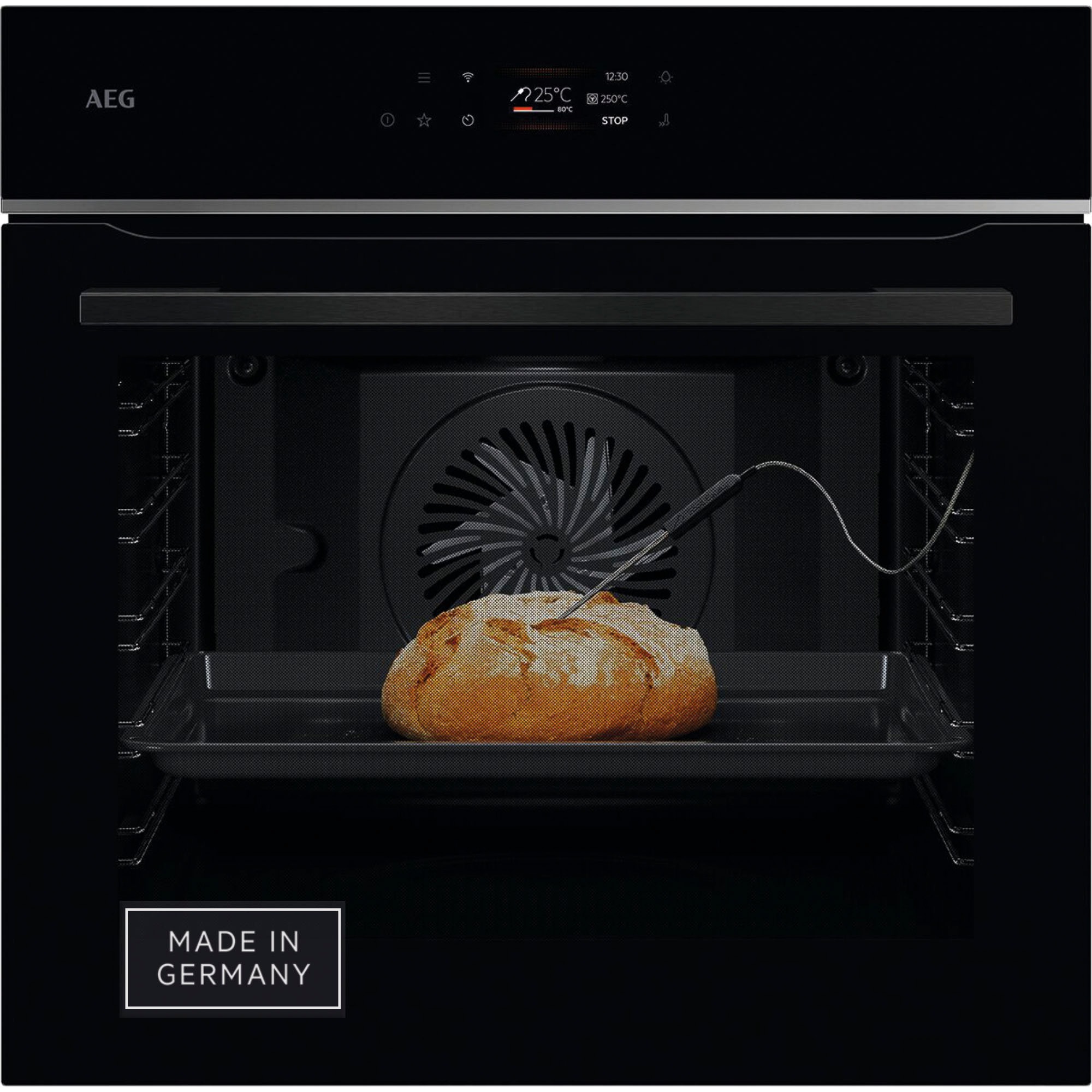 AEG 7000 MealAssist / Einbaubackofen / WLAN-fähig / Pyrolytische Selbstreinigung / Schwarz TE7PB62WAB