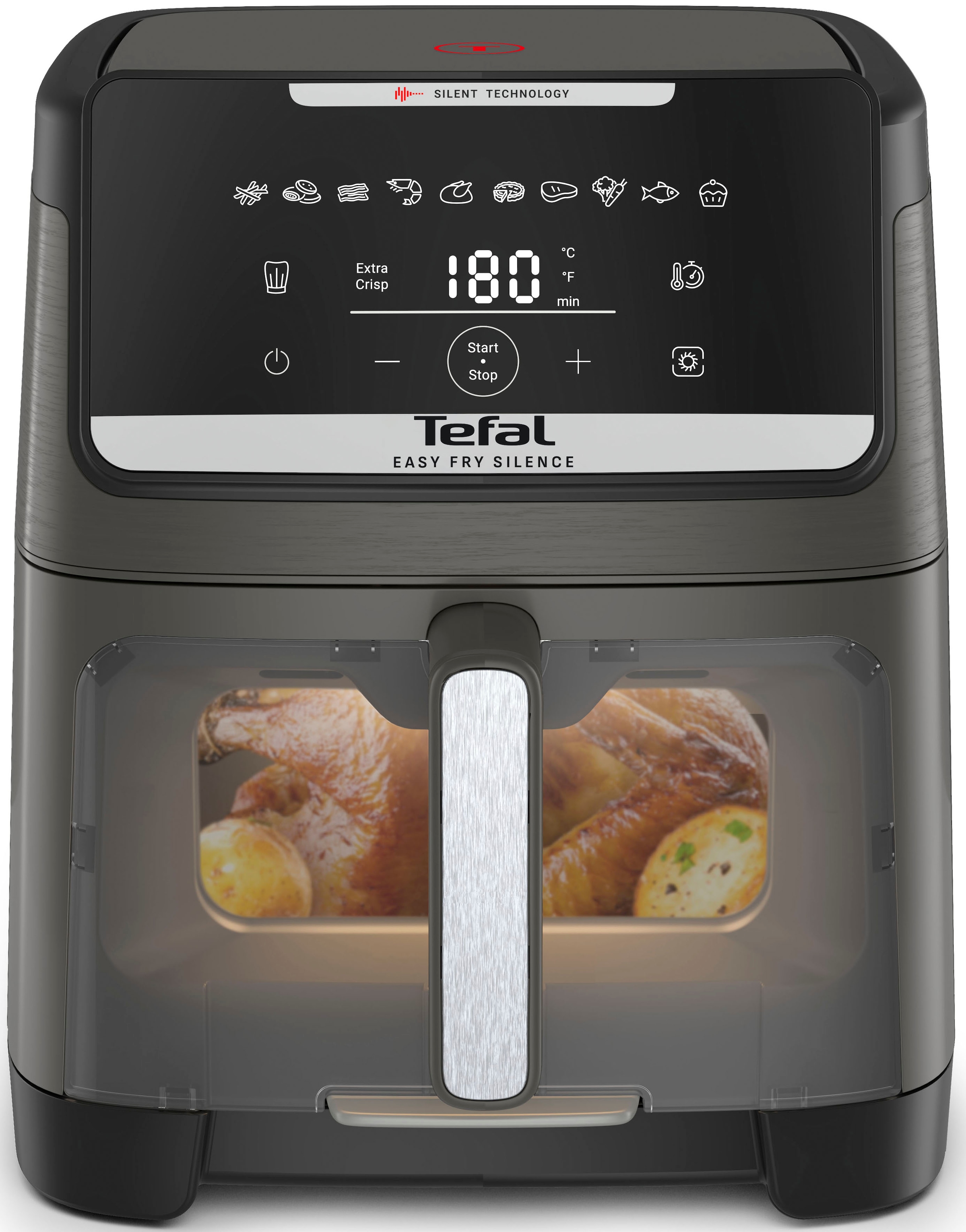 Tefal Heißluftfritteuse »Easy Fry Silence XXL« 1800 W 10 Programme, Sichtfenster, Rezepte in der My Tefal App, EY846H