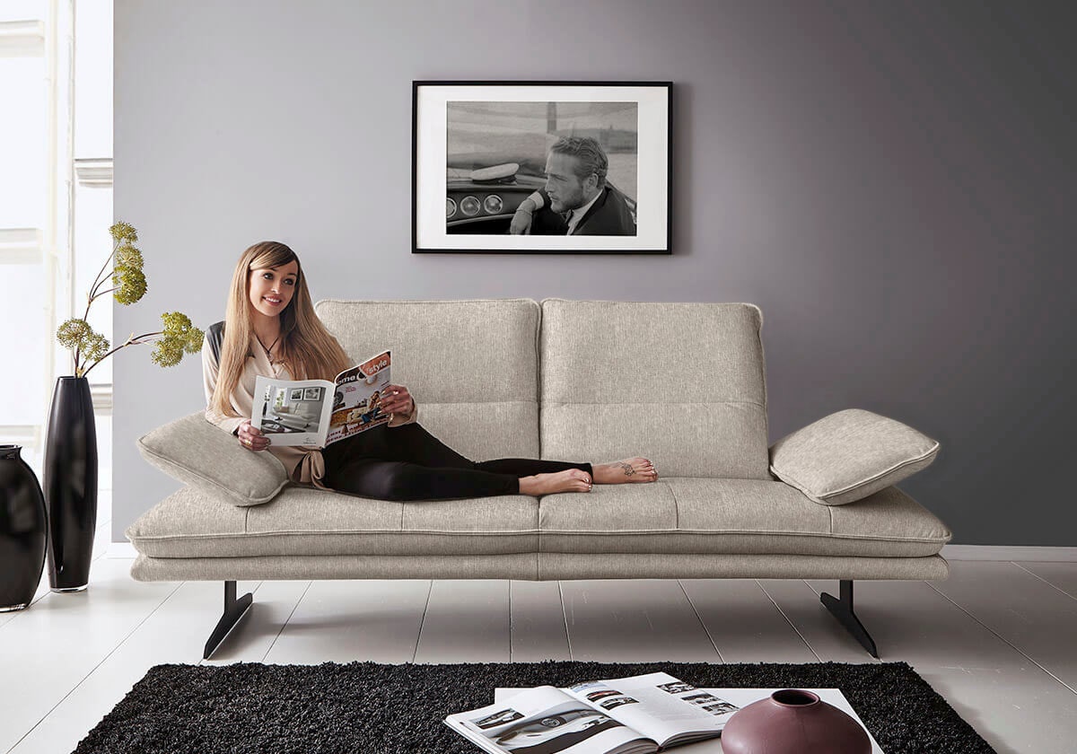 W.SCHILLIG 2-Sitzer »broadway, Designsofa mit tollem Sitzkomfort, Breite 216cm« Sitztiefenverstellung, Kopfteil- & Seitenteilverstellung, Breite 216cm