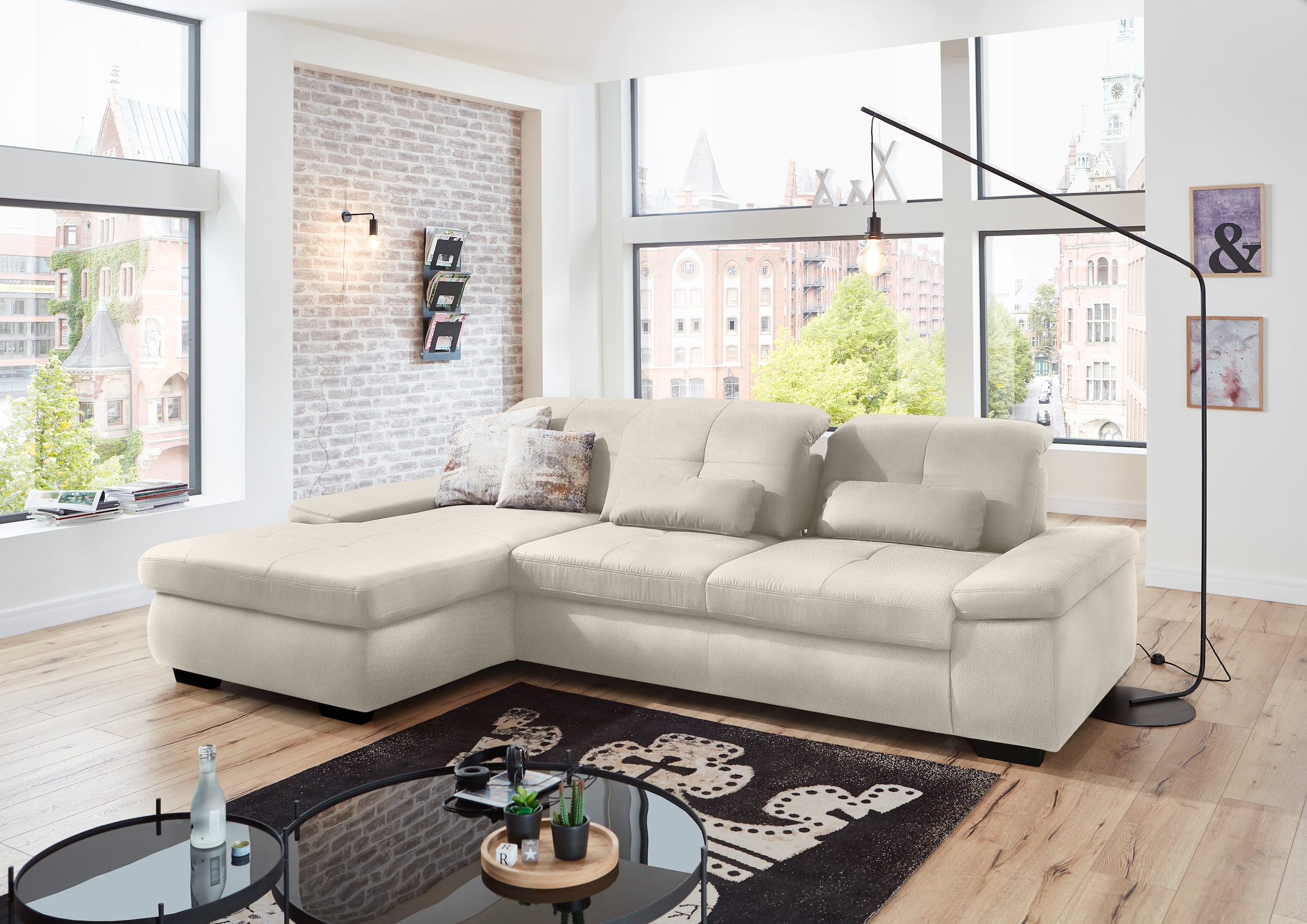 Die PlanBar Ecksofa »MP-IN16012 L-Form, mit Kaltschum-Polsterung« inkl. Sitztiefenverstellung, wahlweise mit weiteren Funktionen