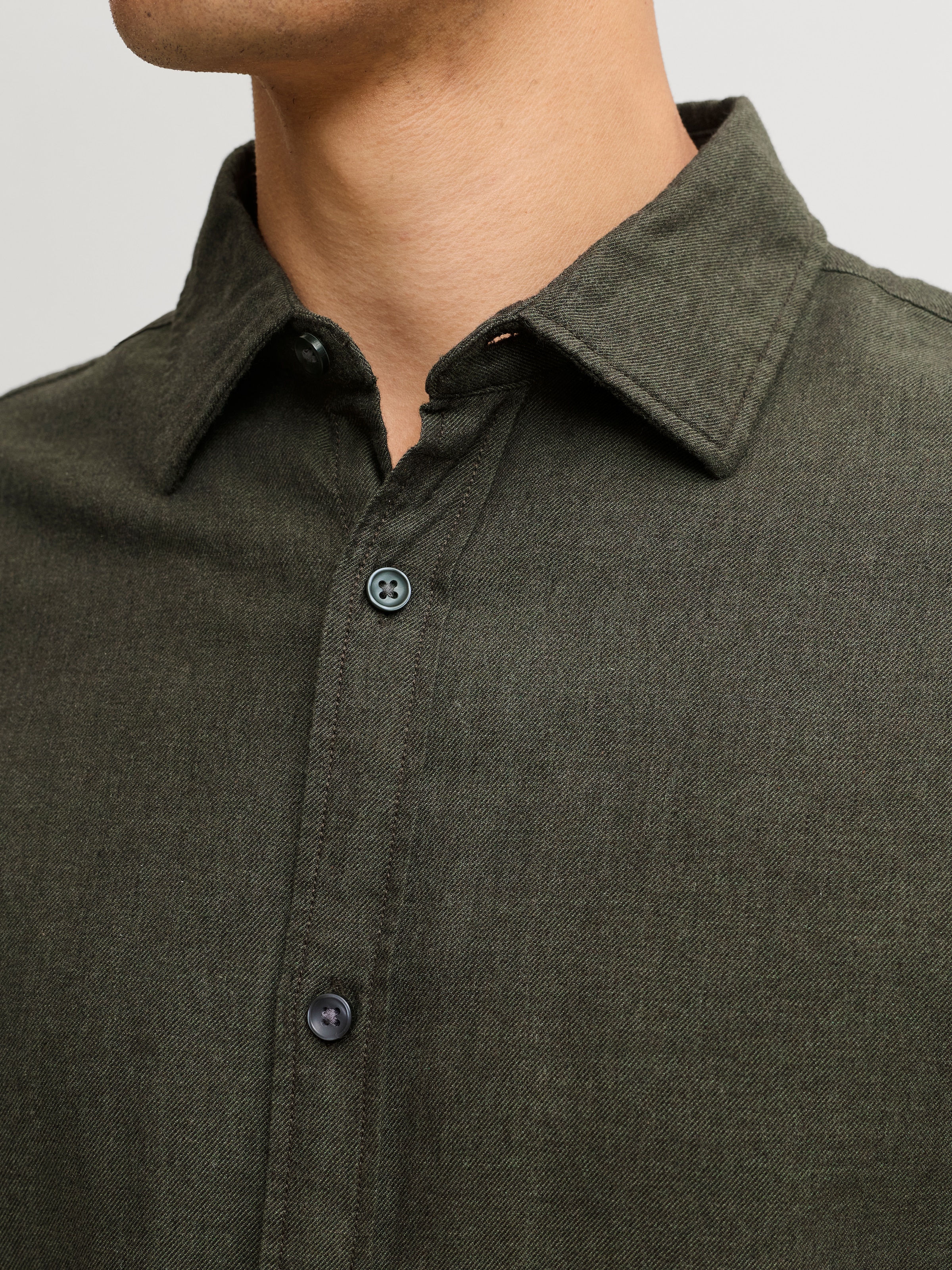 Jack & Jones »JJEFIELD MELANGE SHIRT LS SN« Baumwolle, normal geschnitten