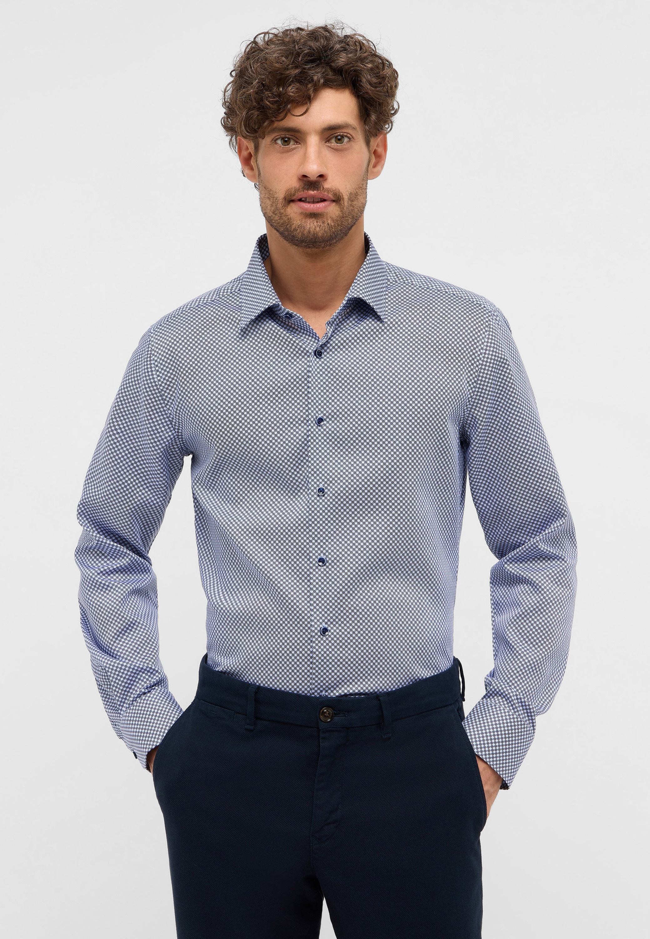 Eterna Langarmhemd »SLIM FIT«, NON IRON (bügelfrei)
