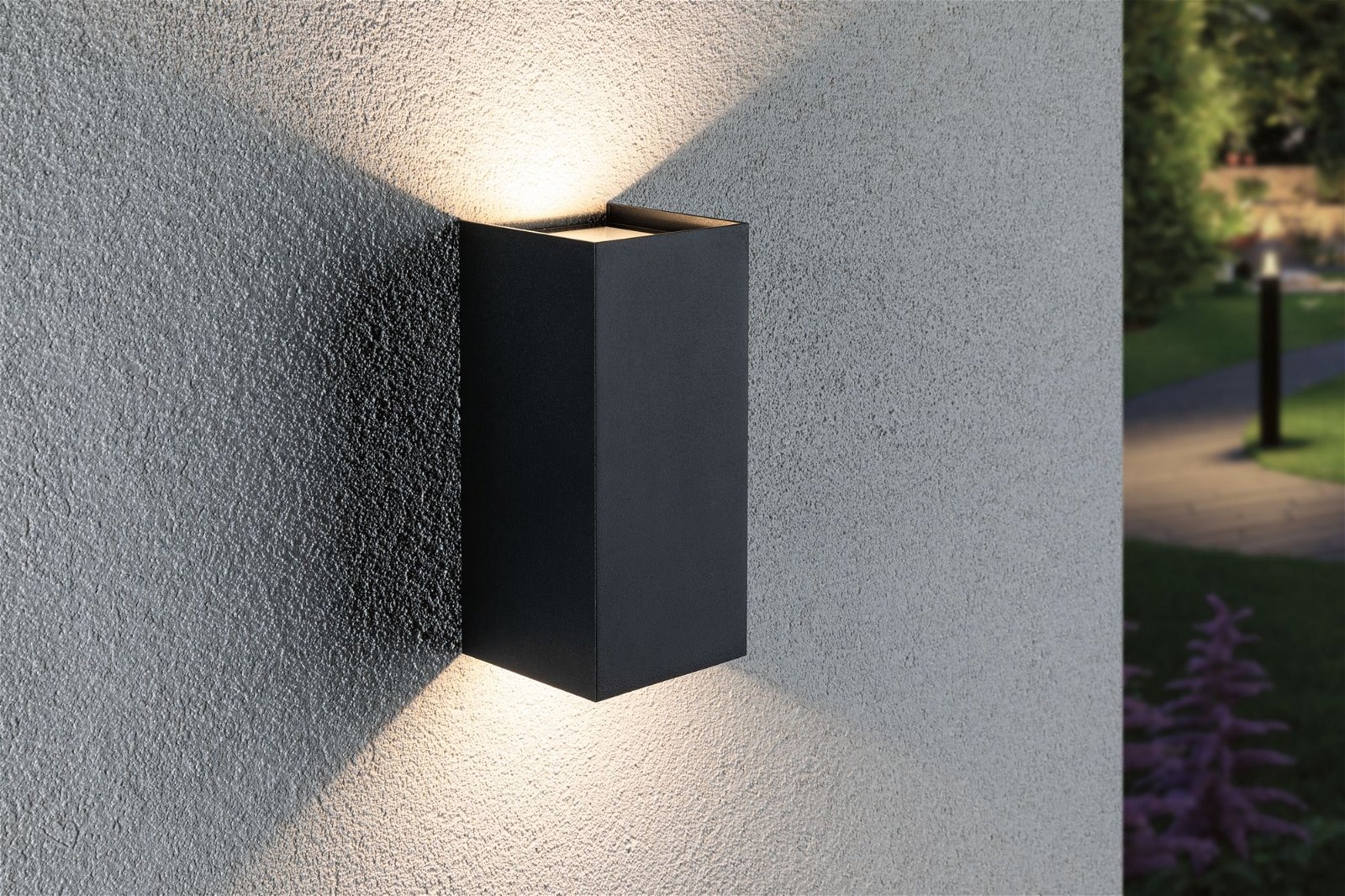 Paulmann LED Außen-Wandleuchte »Flame eckig 102x100mm 3000K 2x5,8W 2x540lm 230V Anthrazit Aluminium«, 2 flammig, IP44