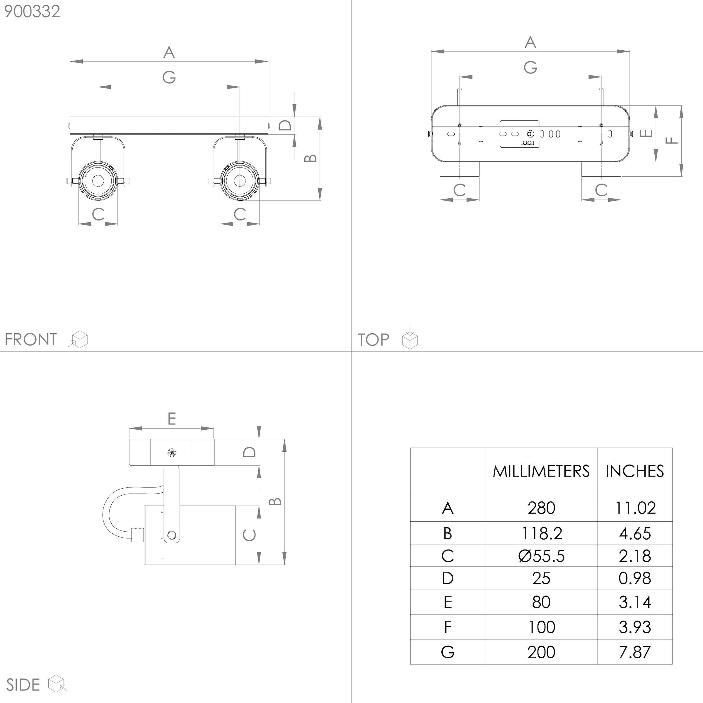 EGLO Deckenspot »SOREGO Deckenstrahler, Stahl, GU10, IP20, Schlafzimmerlampe, Lampe«, Leuchtmittel GU10 | Leuchtmittel wechselbar-ohne Leuchtmittel, Spot, L28 x B10 x H12 cm, schwarz, 2X2,8W inkl.