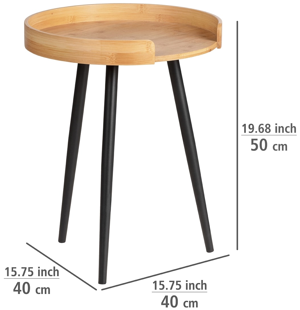 WENKO Beistelltisch cm, 40x50 ØxH: bestellen Raten auf Bambus/Metall »Loft«